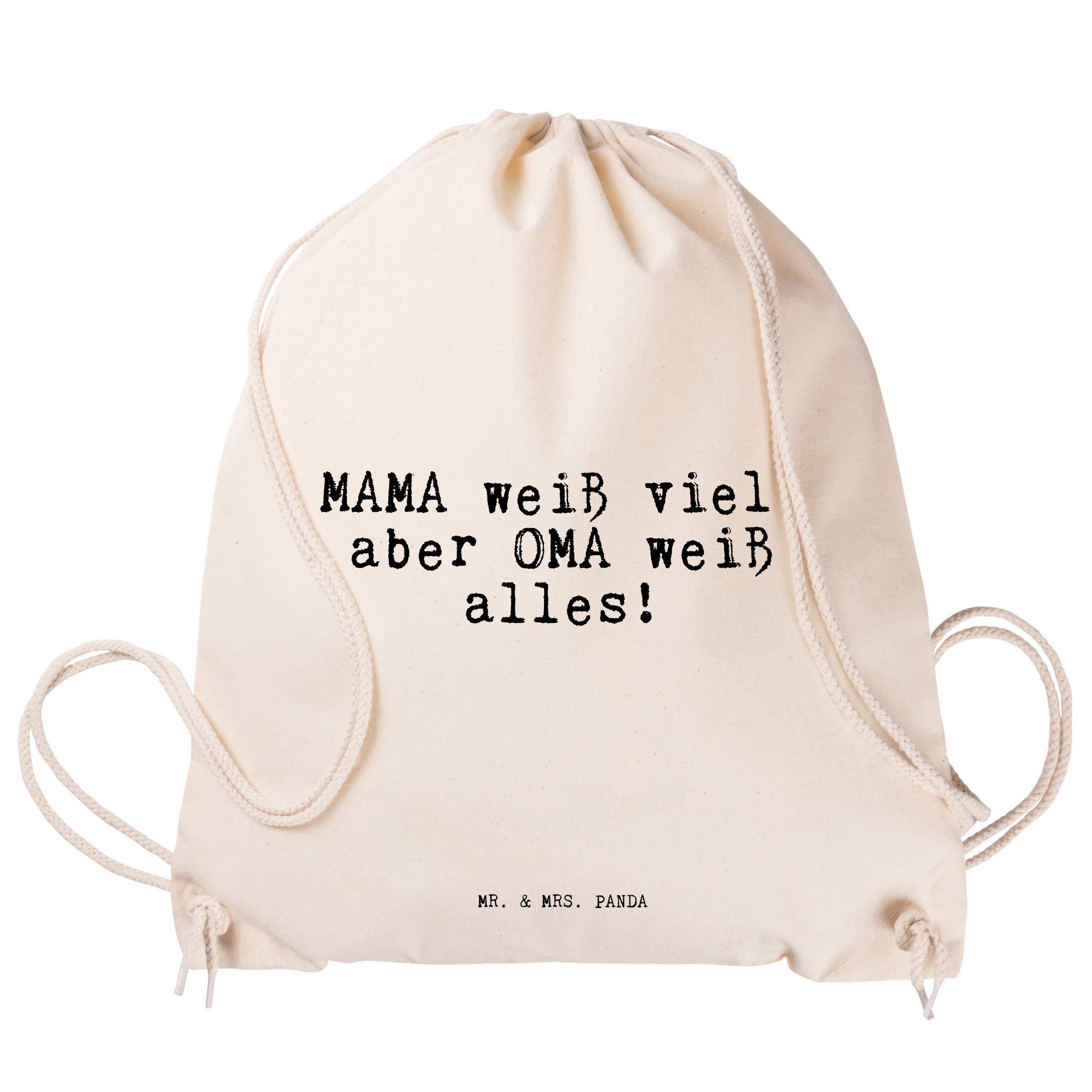 Geschenk, Transparent MAMA Mrs. Panda Mr. - weiß & Mutter aber... viel, Sporttasche, Sporttasche - (1-tlg)