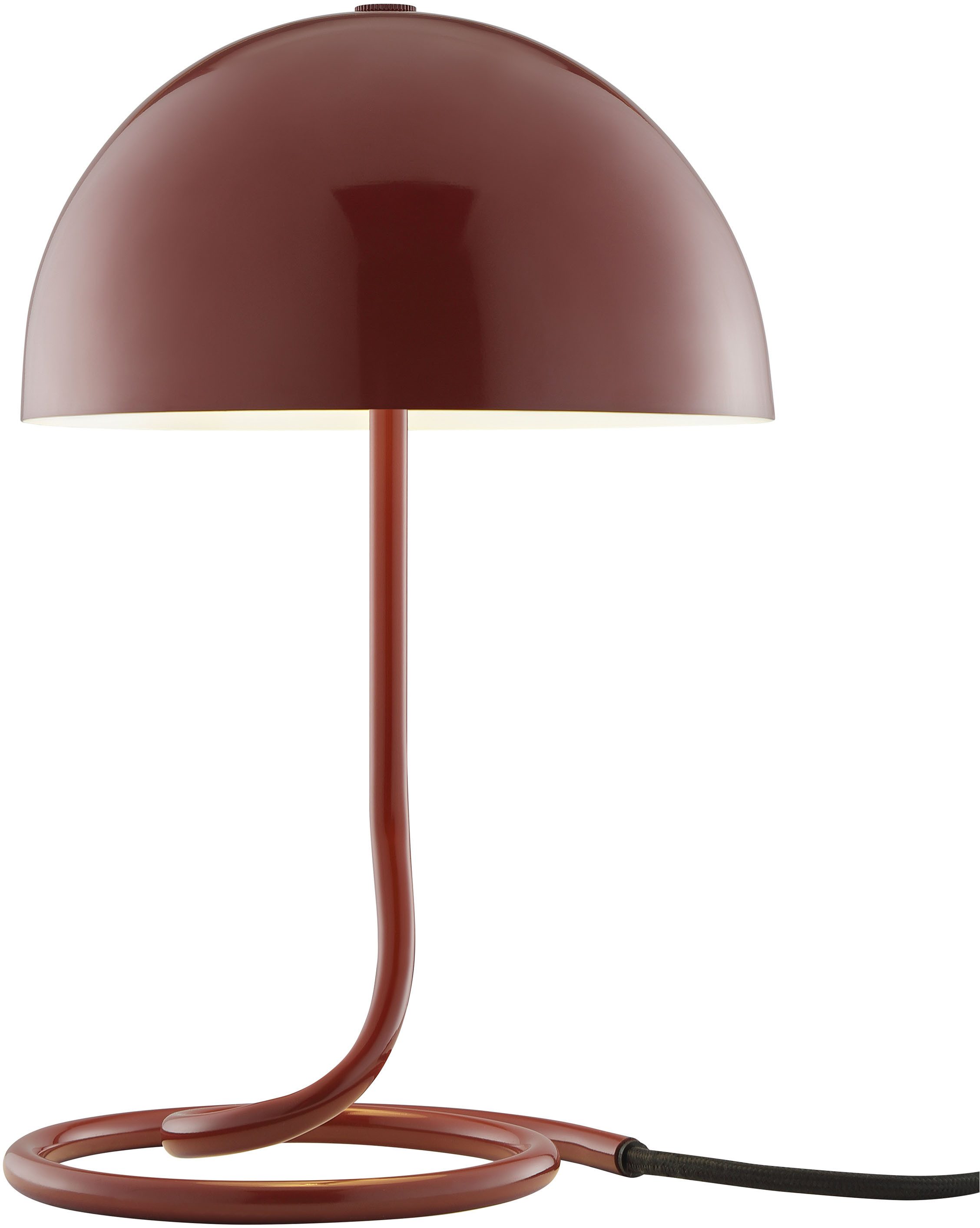 OTTO home Tischleuchte Charlett Pilz Lampe, ohne Leuchtmittel, Tischlampe, Ø 20 cm, Höhe 31 cm, Metall, Spiralfuß, Pilzleuchte, G9 – Bild 4 von 5