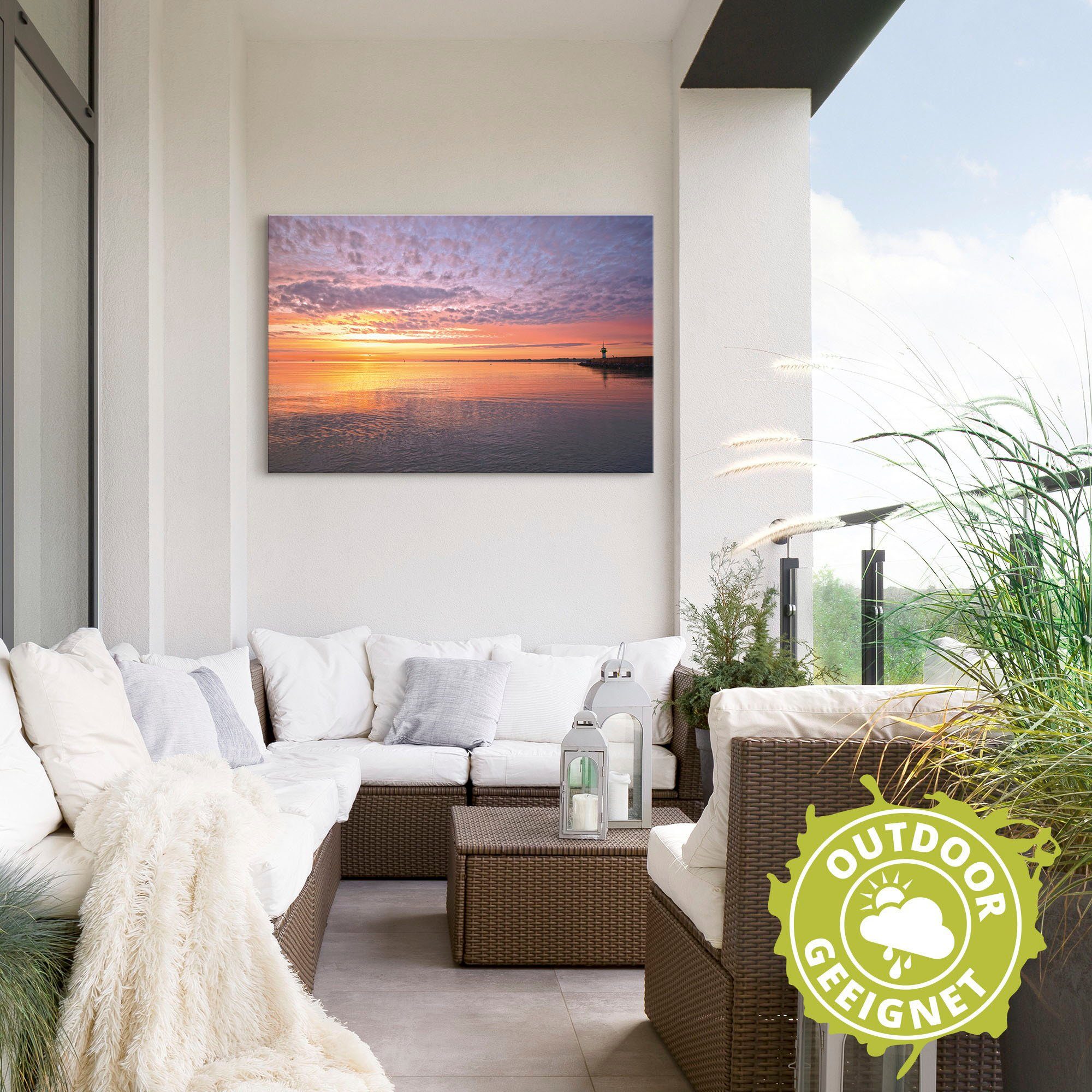 Artland Wandbild »Sonnenaufgang am Ostseestrand«, Bilder vom Sonnenuntergang & -aufgang (1 Stück), in vielen Größen & Produktarten - Alubild / Outdoorbild für den Außenbereich, Leinwandbild, Poster, Wandaufkleber / Wandtattoo auch für Badezimmer geeignet-HomeTrends