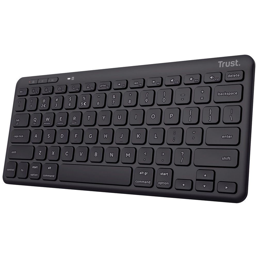 Trust Lyra Compact Bluetooth®, Funk Tastatur Deutsch, QWERTZ Schwarz W Tastatur