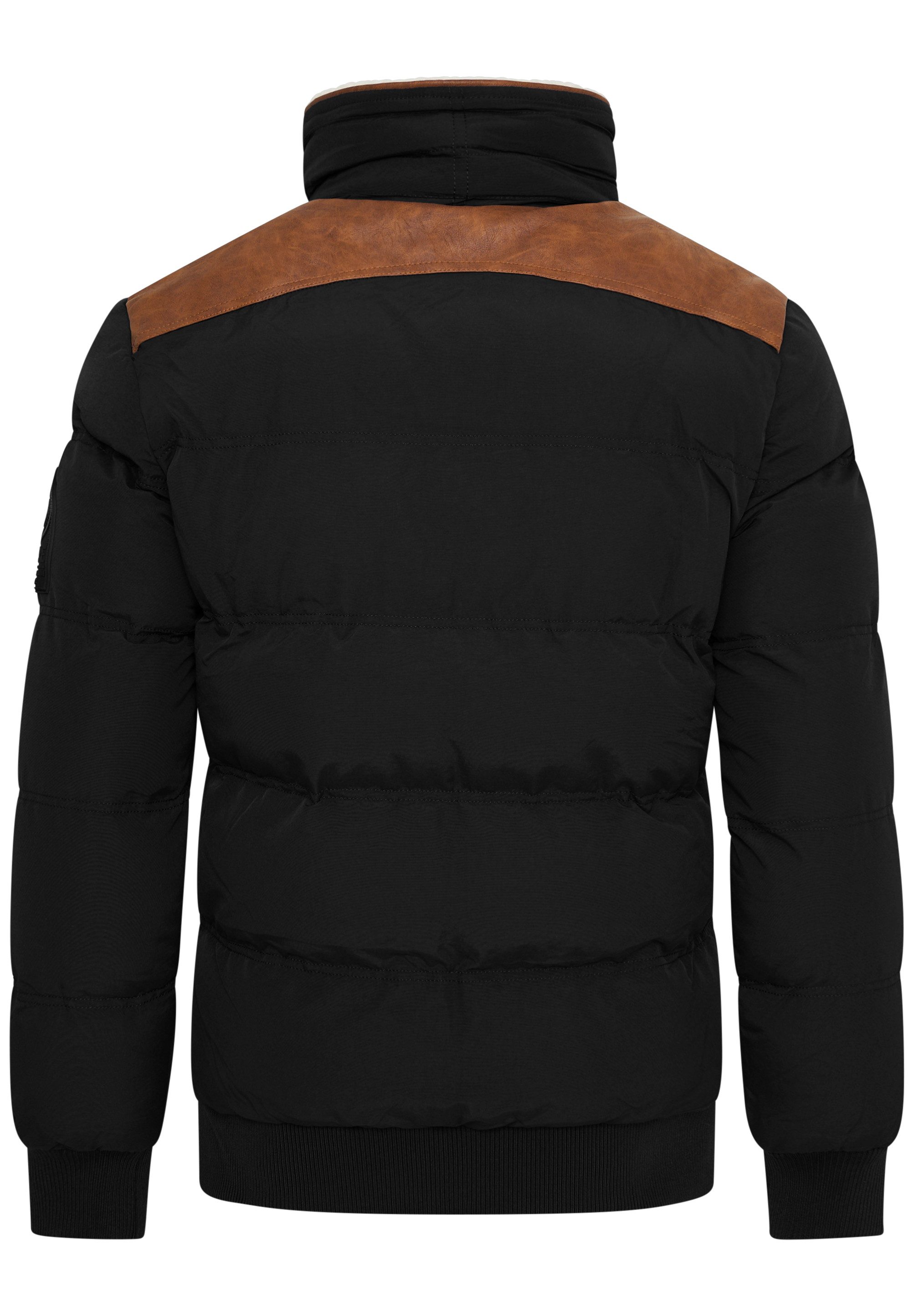 OneRedox Winterjacke ORVARDO Herren warme Pufferjacke mit Kunstfellkragen Steppjacke