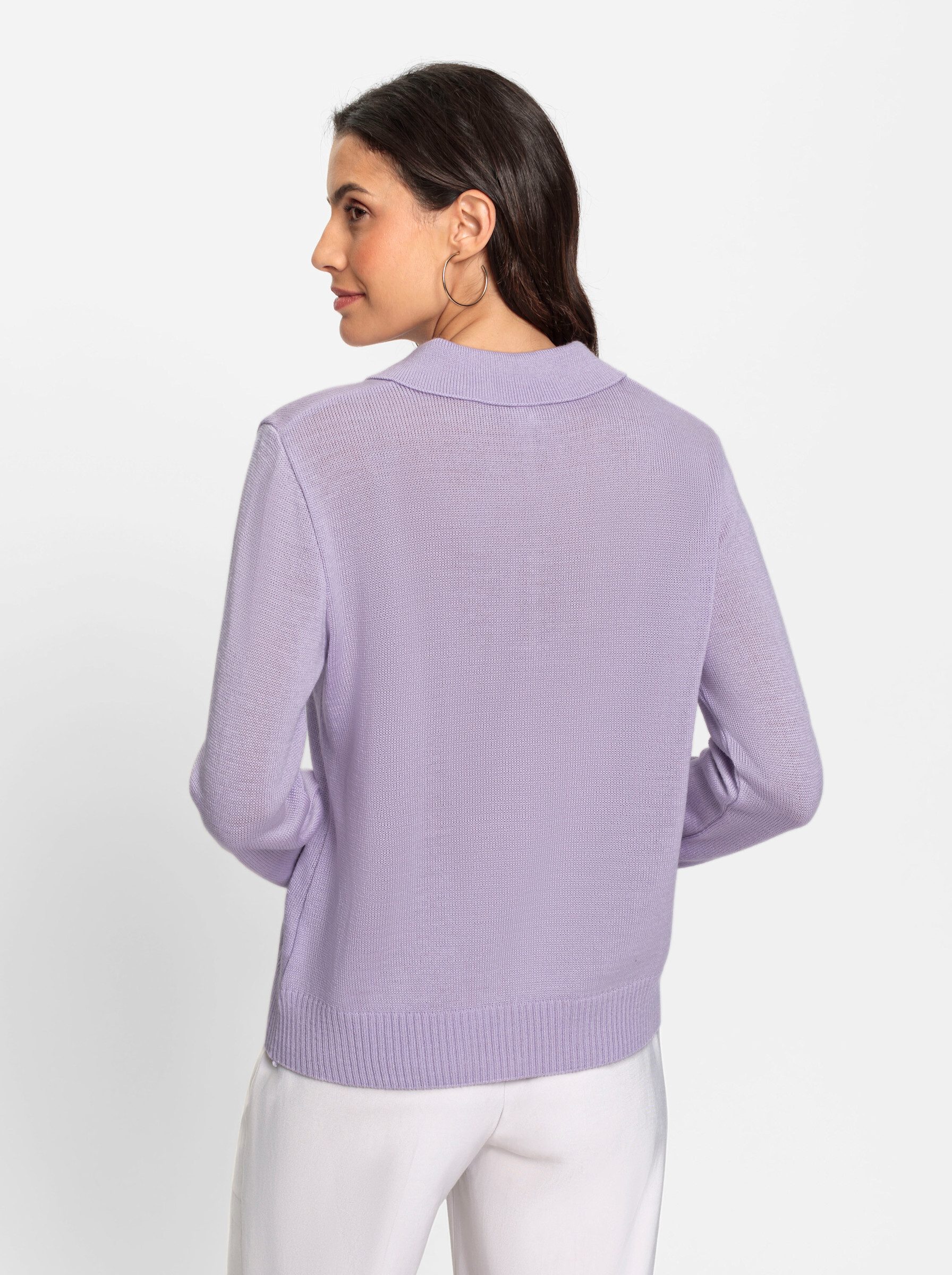 Witt Strickpullover Polopullover Langarm Jersey, Materialmix günstig online kaufen