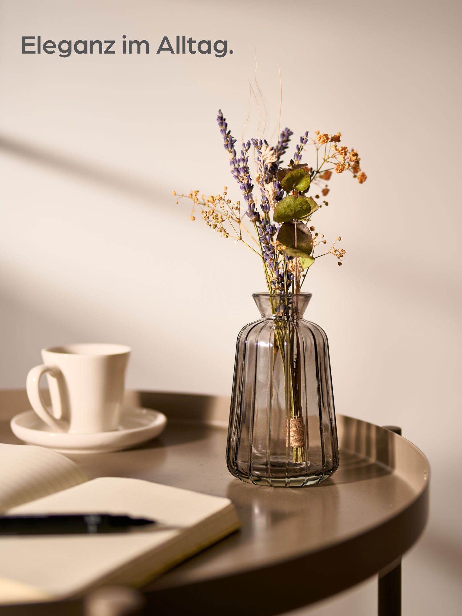 Praknu Tischvase Kleine Glasvasen für Tischdeko - 6er Set - Vintage Charme günstig online kaufen