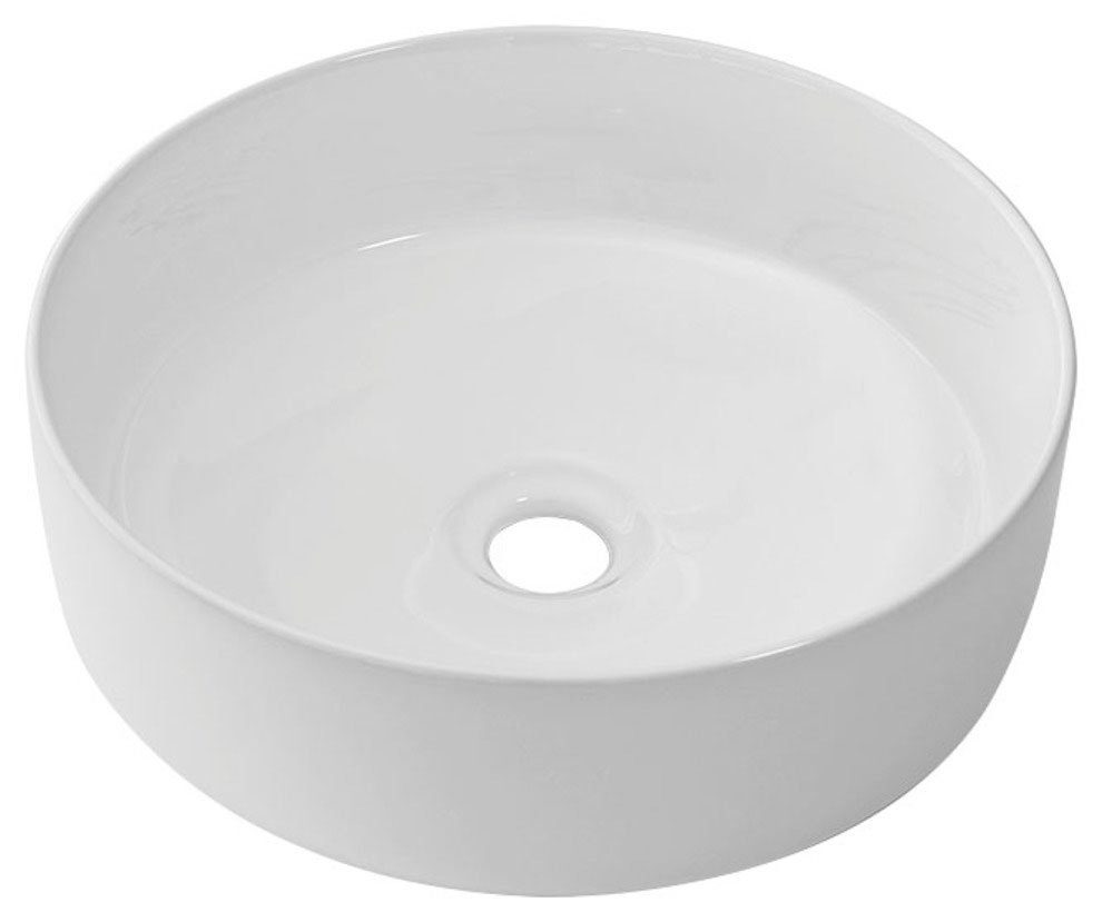 welltime Aufsatzwaschbecken Biella, ohne Überlauf, rund, 36 cm Durchmesser