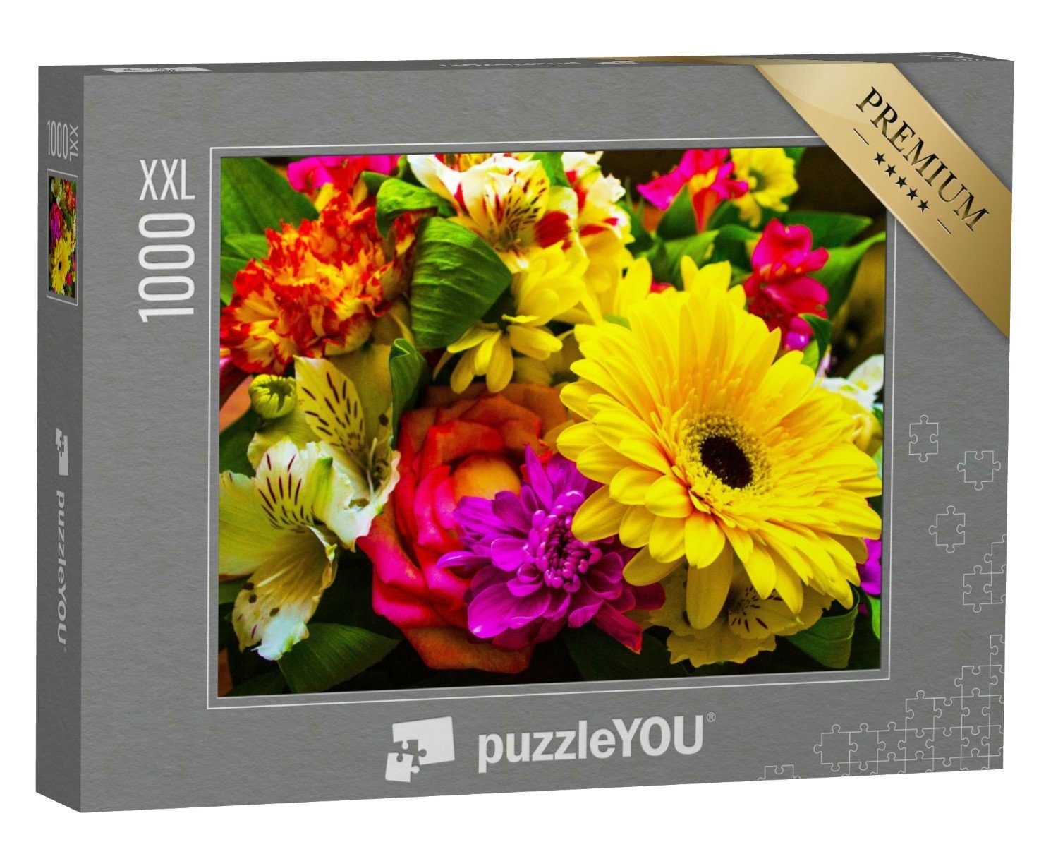 puzzleYOU Puzzle Blumenstrauß aus Sommerblumen, 1000 Puzzleteile, puzzleYOU-Kollektionen Flora, Leicht, Blumen, 500 Teile, 2000 Teile