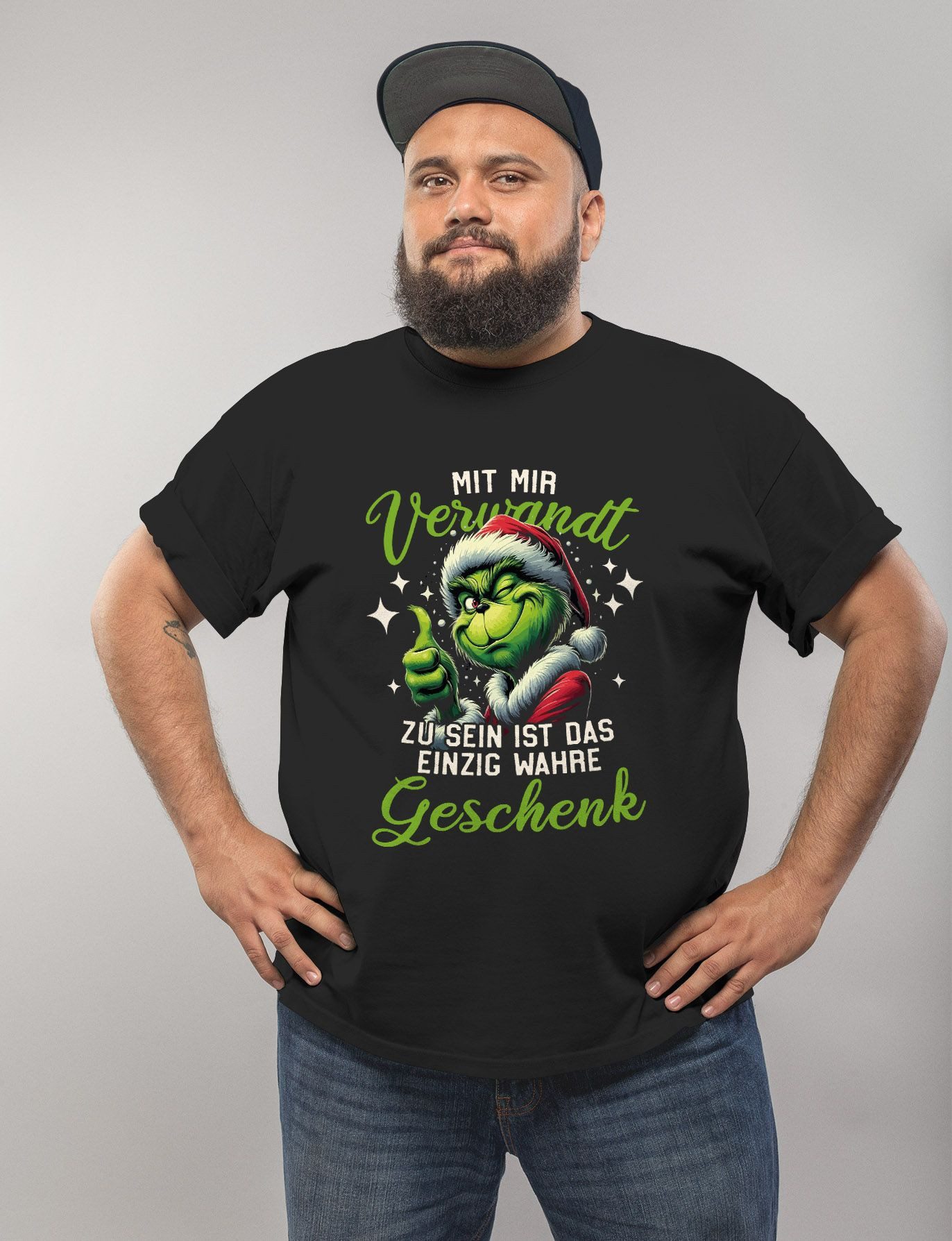 MoonWorks Print-Shirt Herren T-Shirt Weihnachten Spruch günstig online kaufen