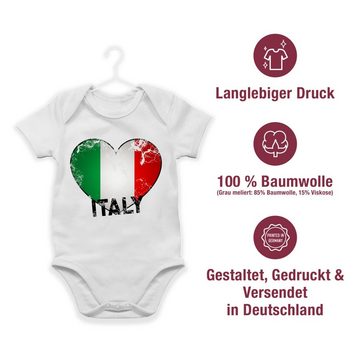 Shirtracer Shirtbody Italien Herz Vintage Baby Länder Wappen
