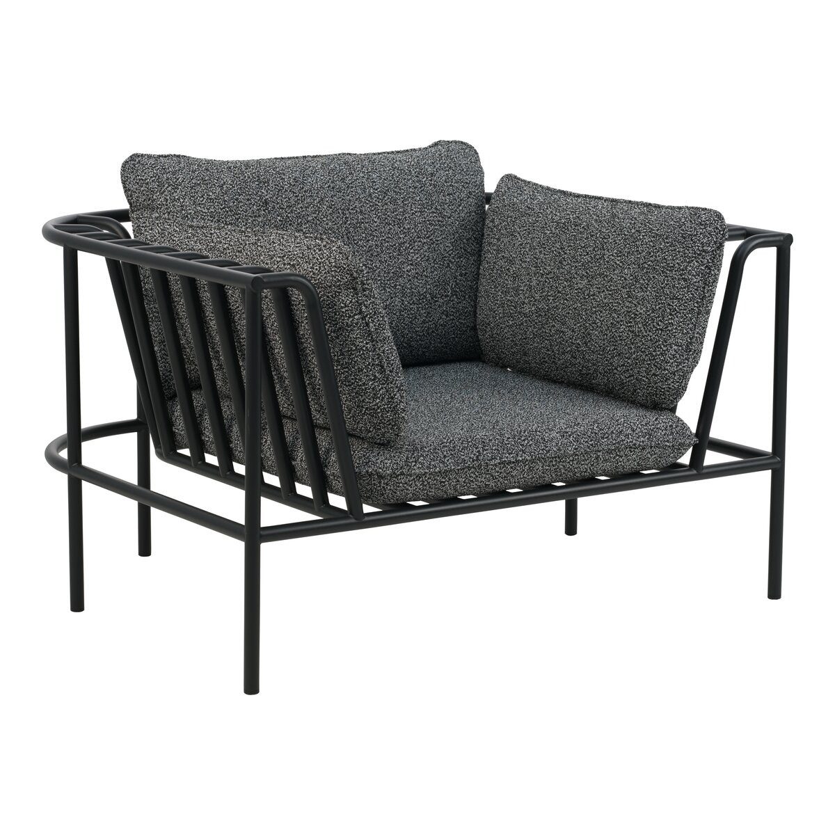 Brafab Gartensessel, Designsessel mit kragenartiger Form und geschwungenen Aluminiumrohren