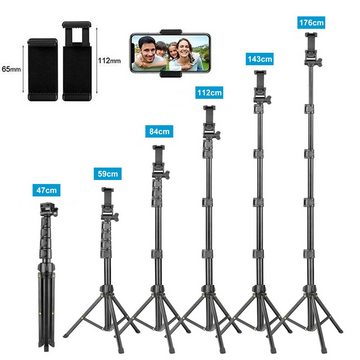 CALIYO Professionelles Handy Stativ, Selfie Stick Stativ mit Fernauslöser Gimbal (Einstellbare Höhe)