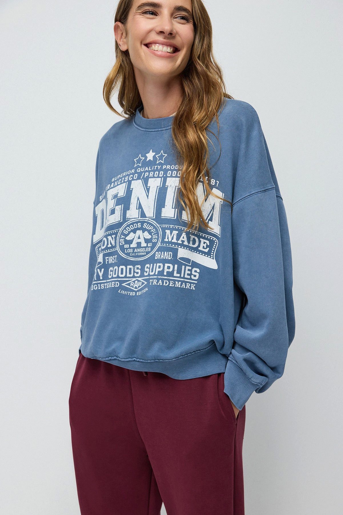Kapuzensweatshirt Bedrucktes Oversize-Sweatshirt