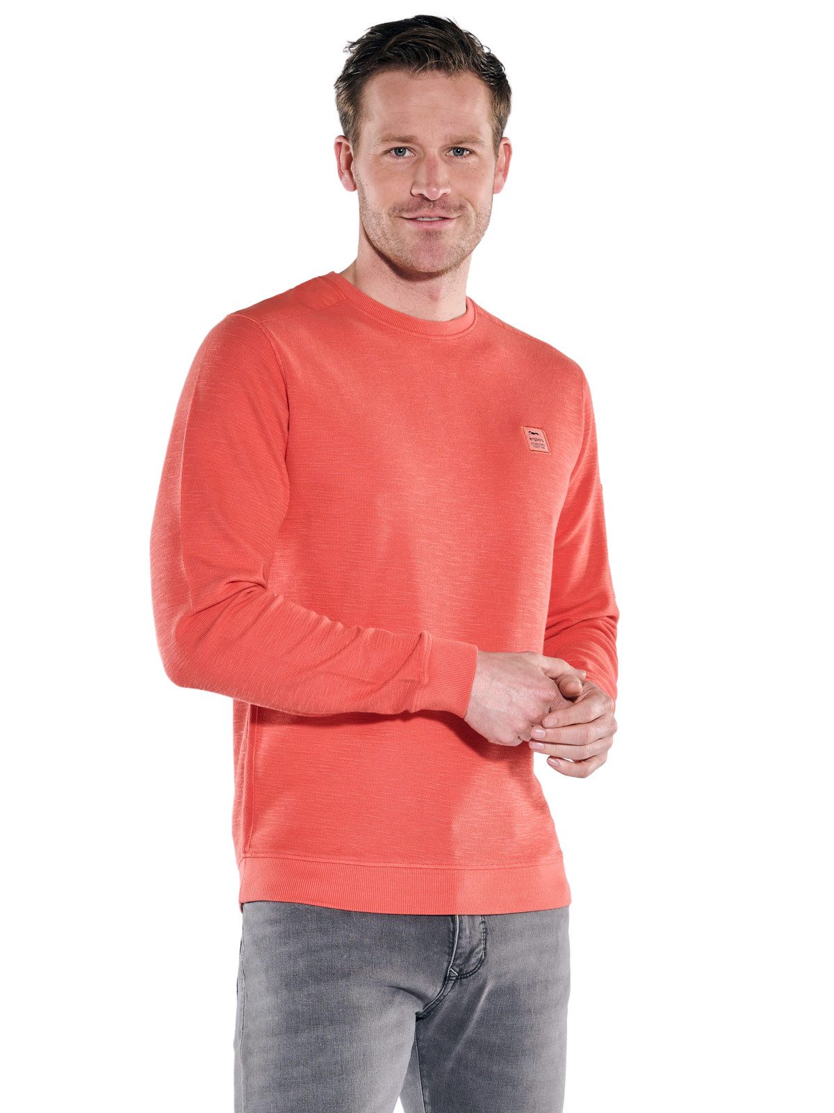 Engbers Langarmshirt Herren Rundhals Shirt, Rot