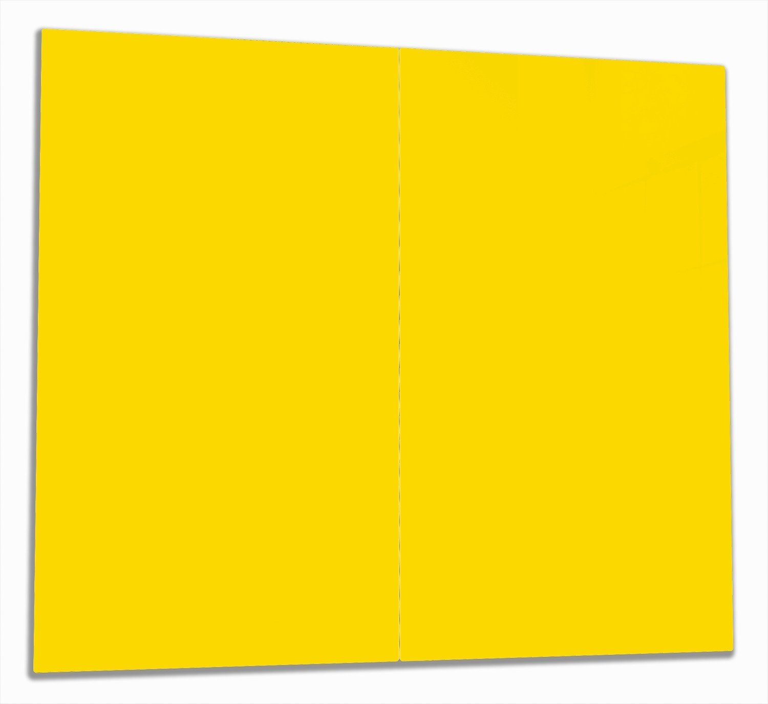 Wallario Herd-Abdeckplatte Gelb, ESG-Sicherheitsglas, (Glasplatte, 2 tlg., inkl. 5mm Noppen), verschiedene Größen