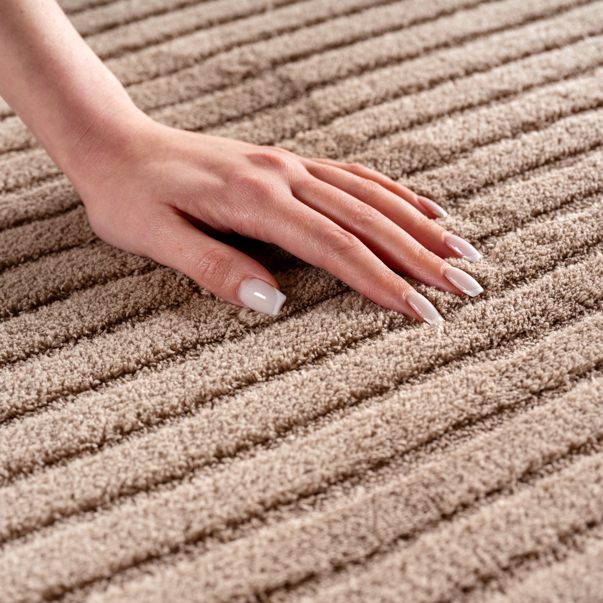 Carpettex Designteppich Unicolor - Einfarbig, Rechteckig, Höhe: 12 mm, Kurzflorteppich Skandinavische Design Anti-Rutsch Rückseite Waschbar