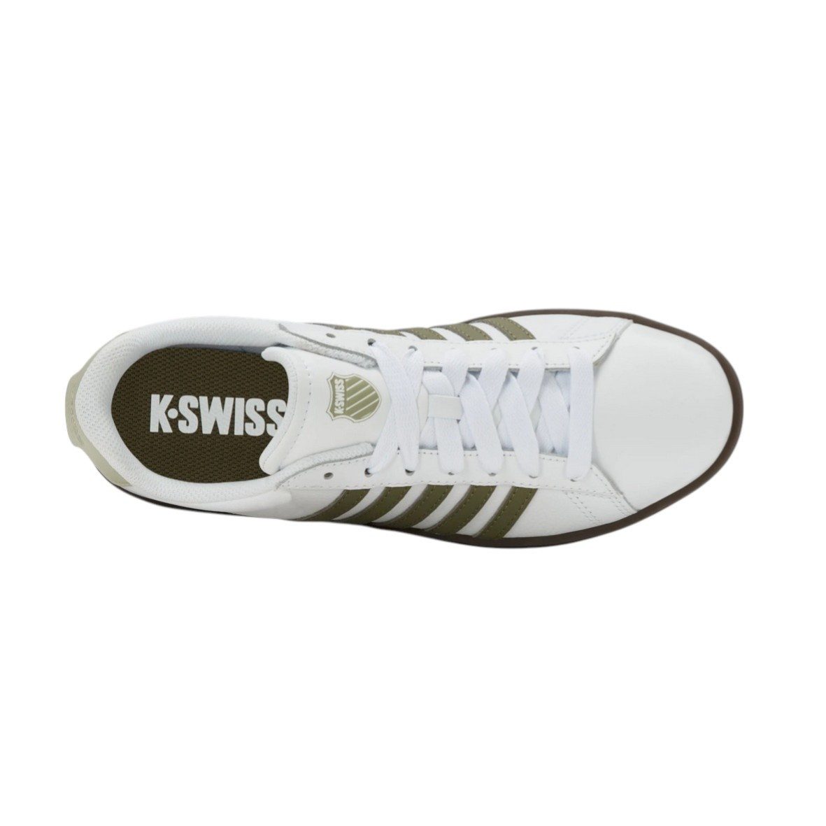 K-Swiss Court Tiebreak II (Leder) 2025 weiss/olive Herren Sneaker
