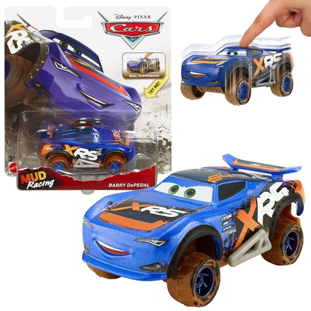 Disney Cars Spielzeug-Rennwagen Schlammrennen Fahrzeuge Disney Cars Die-Cast 1:55 Modelle Auto Barry DePedal