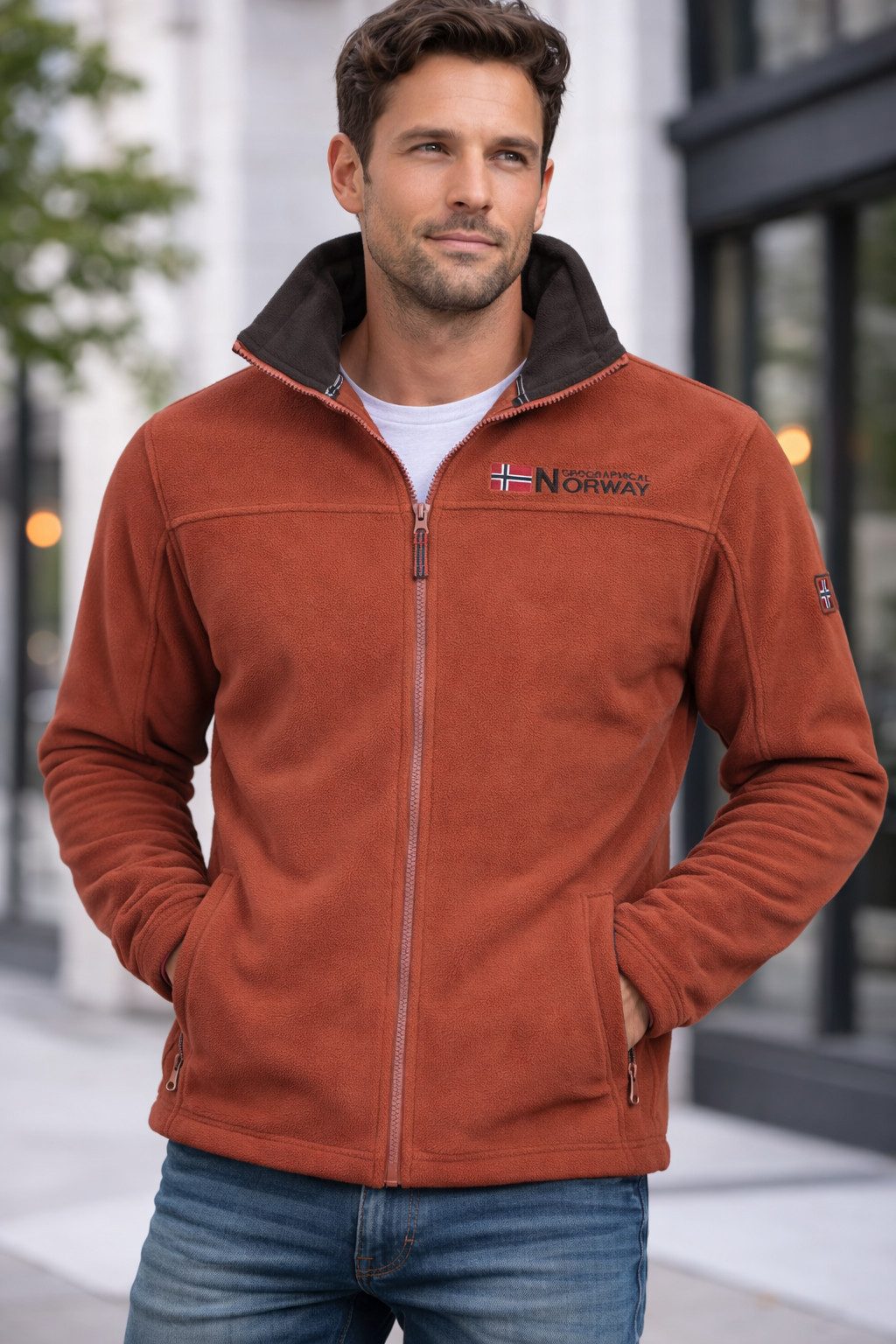 Geographical Norway Fleecejacke Herren Herbst Winter Polar Fleece Jacke Sweat Jacke Outdoor Übergang