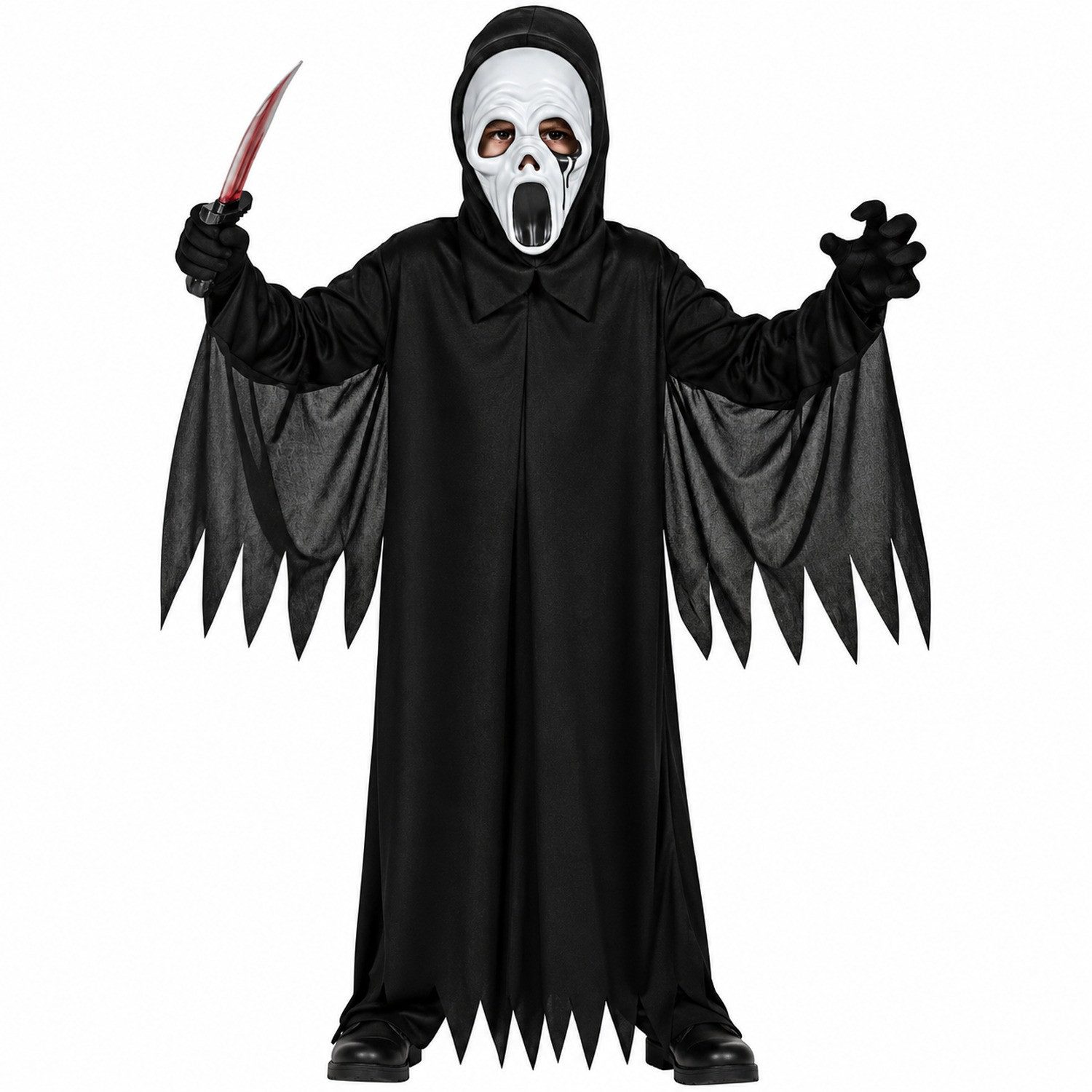 Fiestas Guirca Hexen-Kostüm 'Schwarzer Geist' Kostüm für Kinder, 2-tlg.