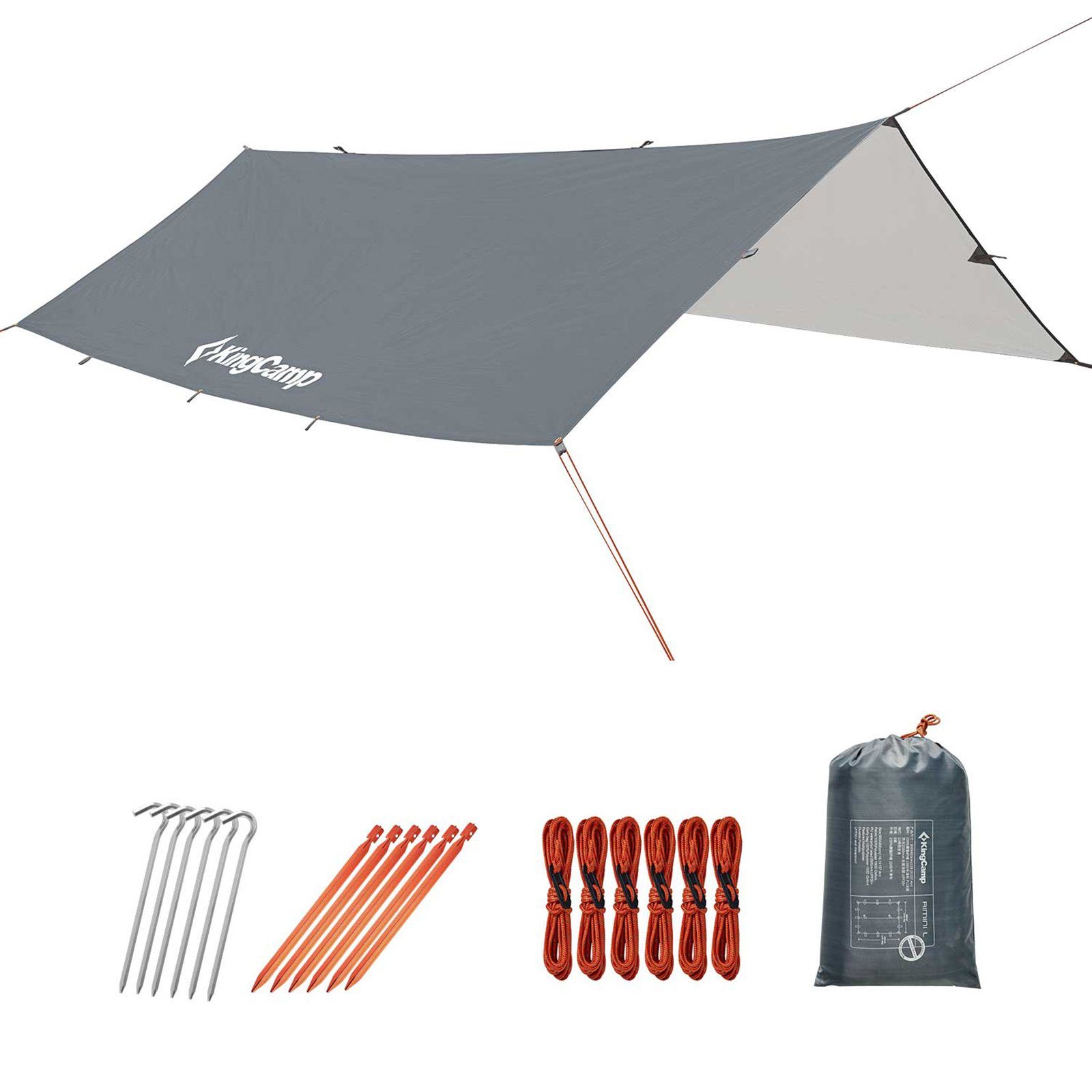 KingCamp Sonnensegel Camping Tarp Bowman Sonnensegel Bus, Zelt Wind Schutz Plane Dach UV 50+