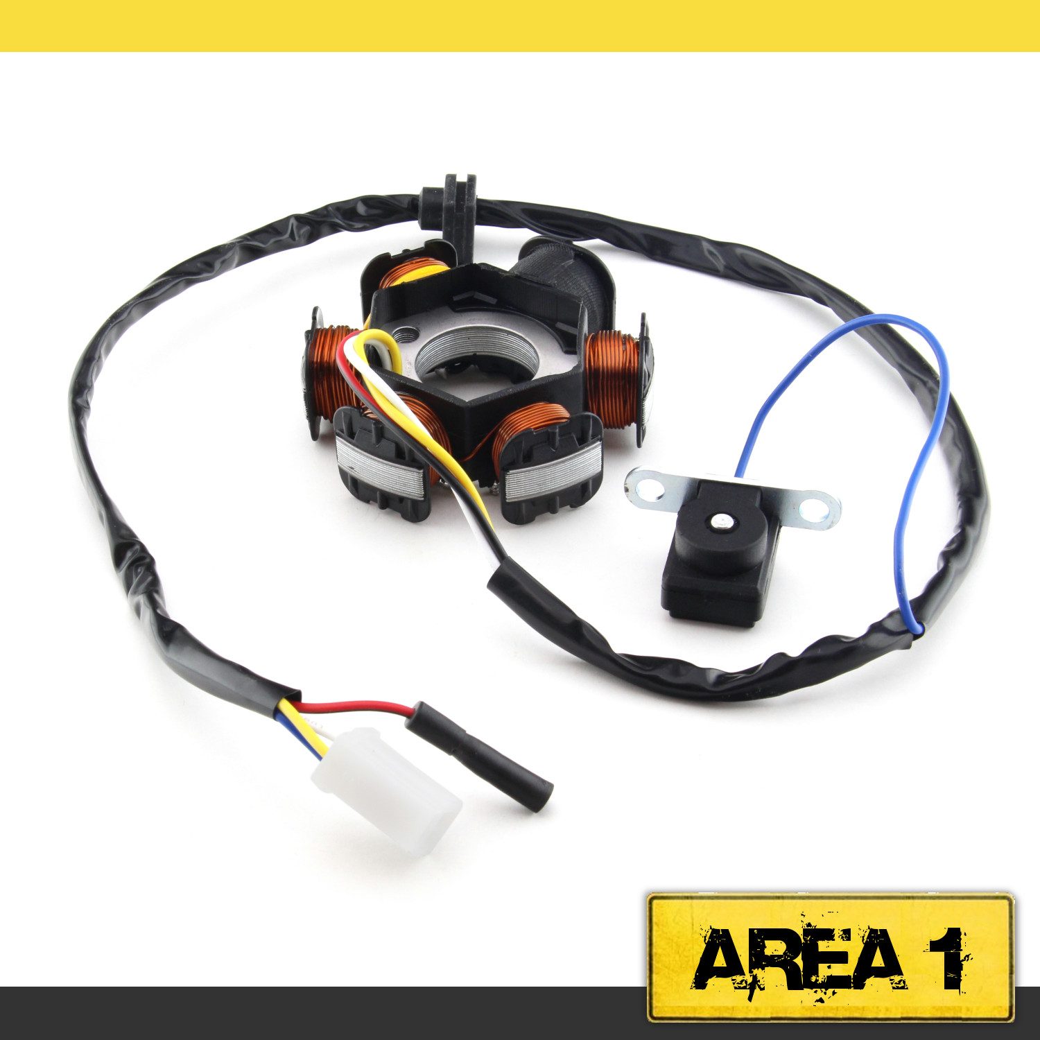 Area1 Lichtmaschinenregler Ersatz Lichtmaschine Stator für 50ccm stehende Peugeot Motoren, Kompatibel mit Speedfight 1+2, TKR Vivacity Zenith Elyseo Limbo