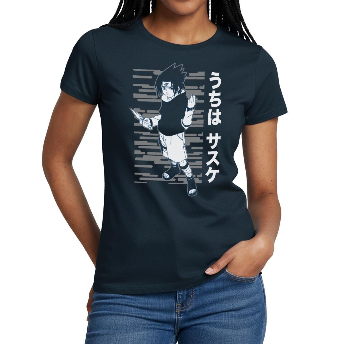 T-Shirt Naruto Cooles Design Mit Sasuke Frauen T-Shirt