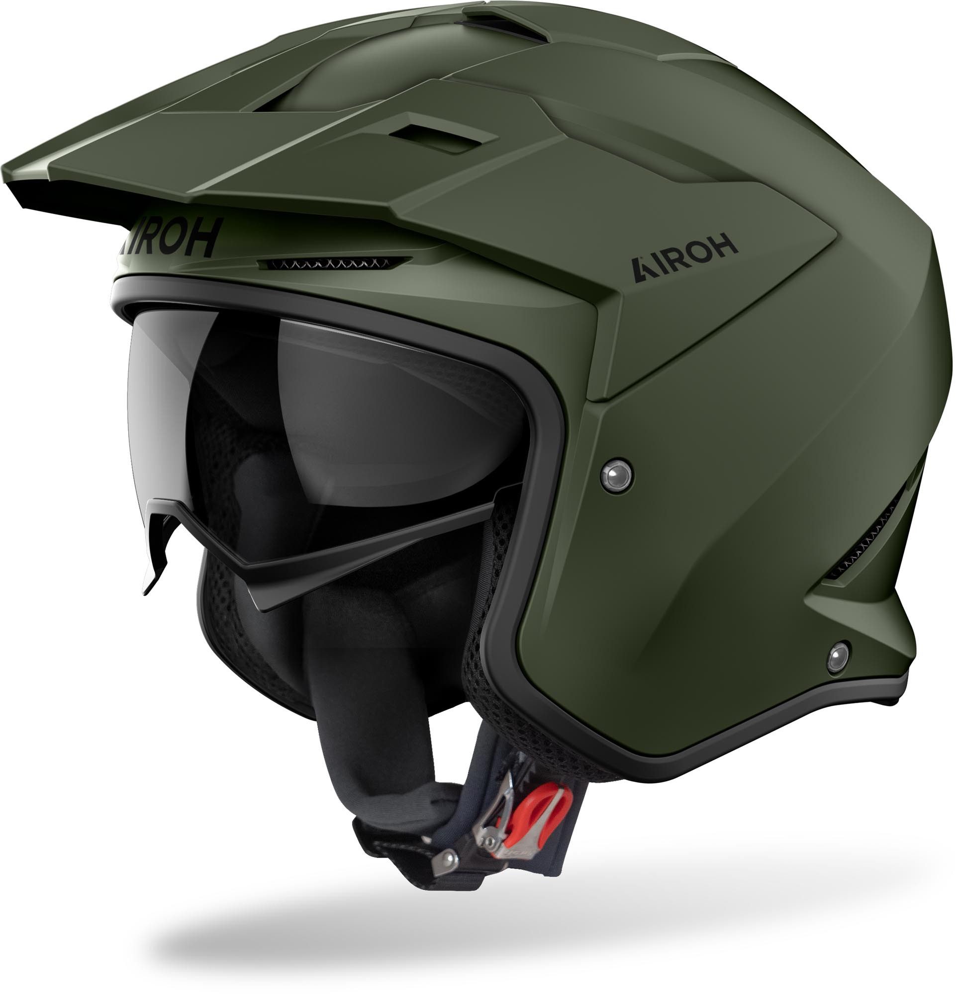 Airoh Motorradhelm Kombakt Jethelm, vorbereitet für Kommunikationssystem,Pinlockscheibe enthalten,int