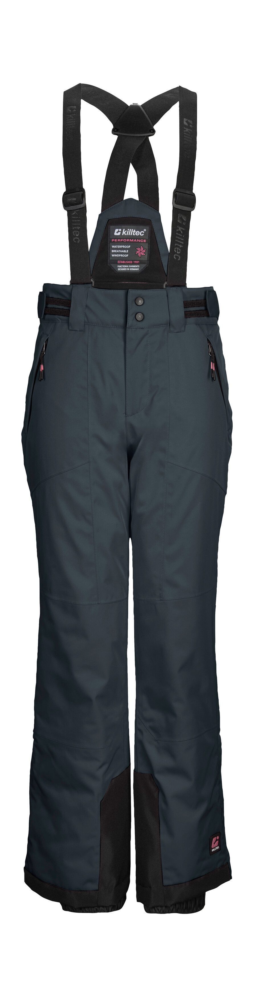 Killtec Skihose KSW 198 GRLS SKI PNTS Wasserdichte Skihose mit abnehmbaren Trägern und verstellbarer Taille