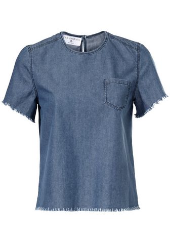 STYLE джинсовая блузка с бахрома