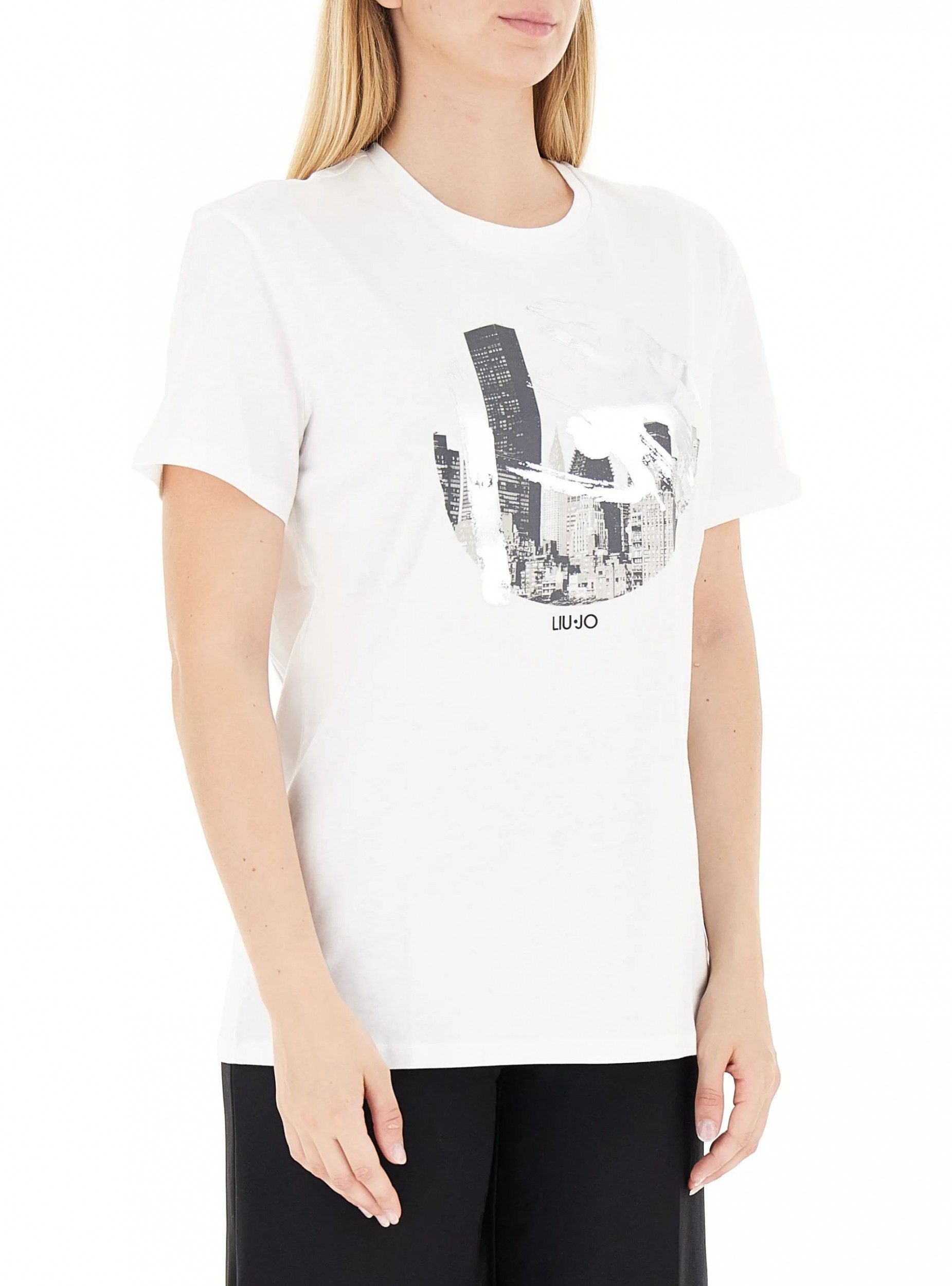 Liu Jo T-Shirt – Regular Fit T-Shirt mit Katzenmotiv – Damenshirt