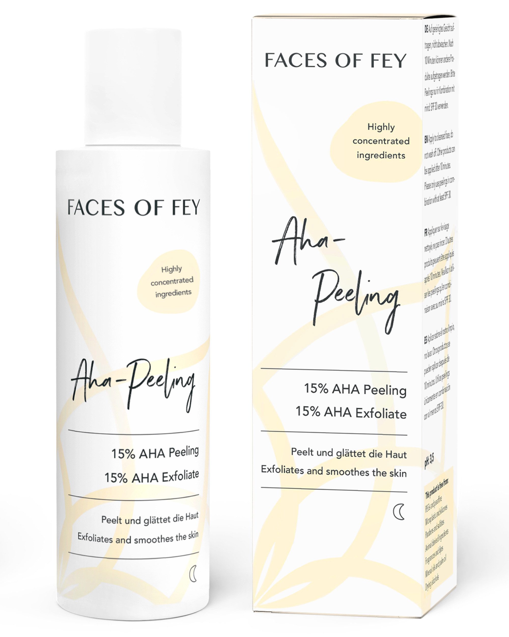 FACES OF FEY Gesichtspeeling 10% AHA Peeling, Intensives Fruchtsäurepeeling
