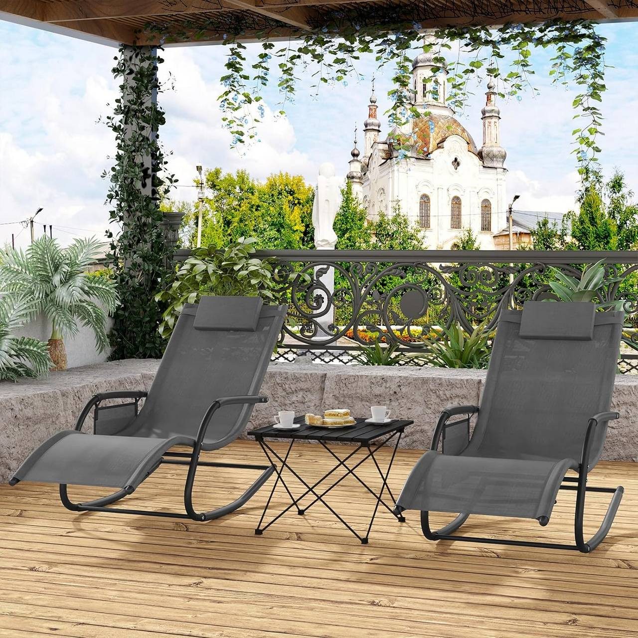 Woltu Gartenliege, 2 St., Liegestuhl Outdoor, günstig online kaufen