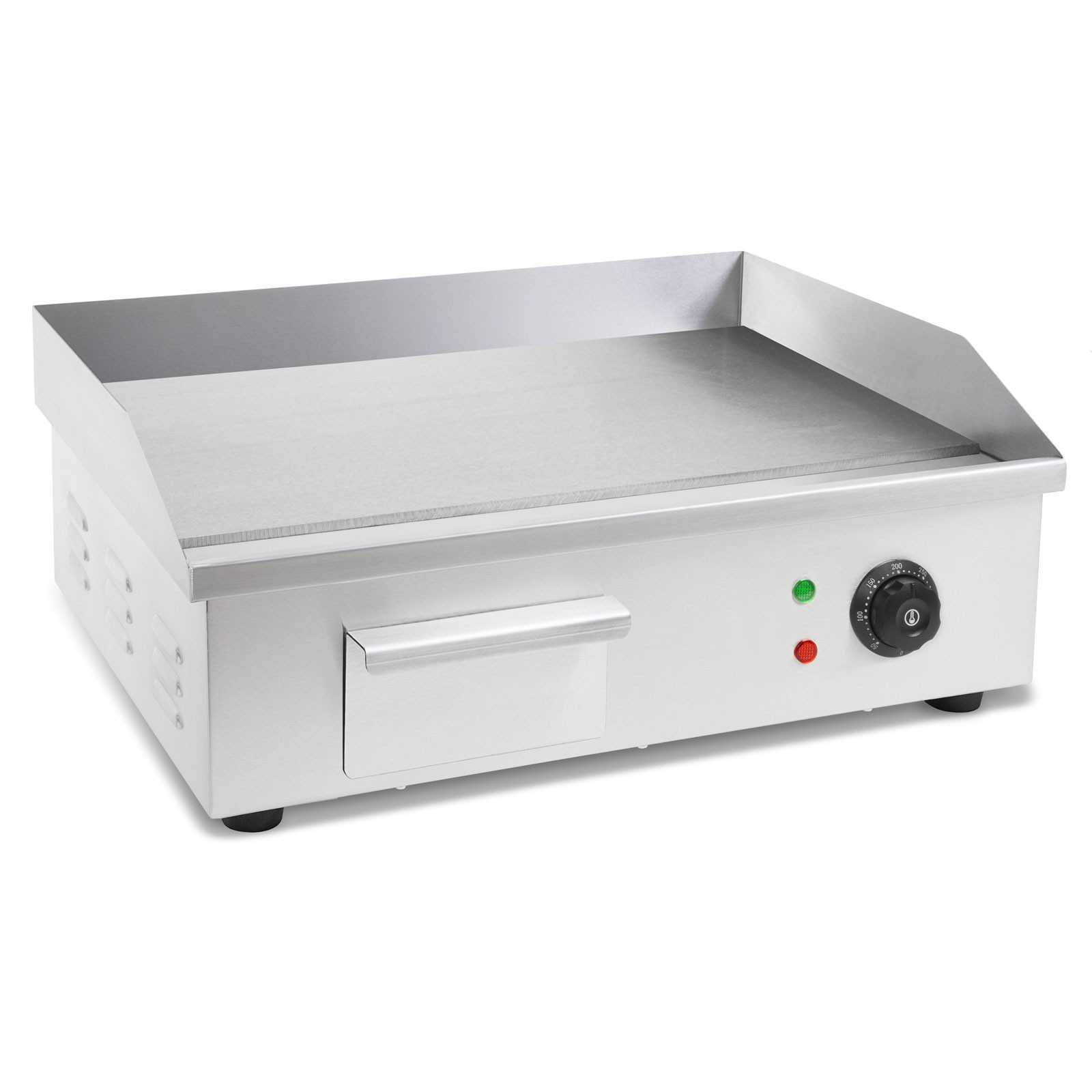 vertes Elektrogrill Grillplatte Bratplatte Plancha Grill Elektrisch 3000W, 3000 W, Edelstahl Grillfläche Flach 55x35cm