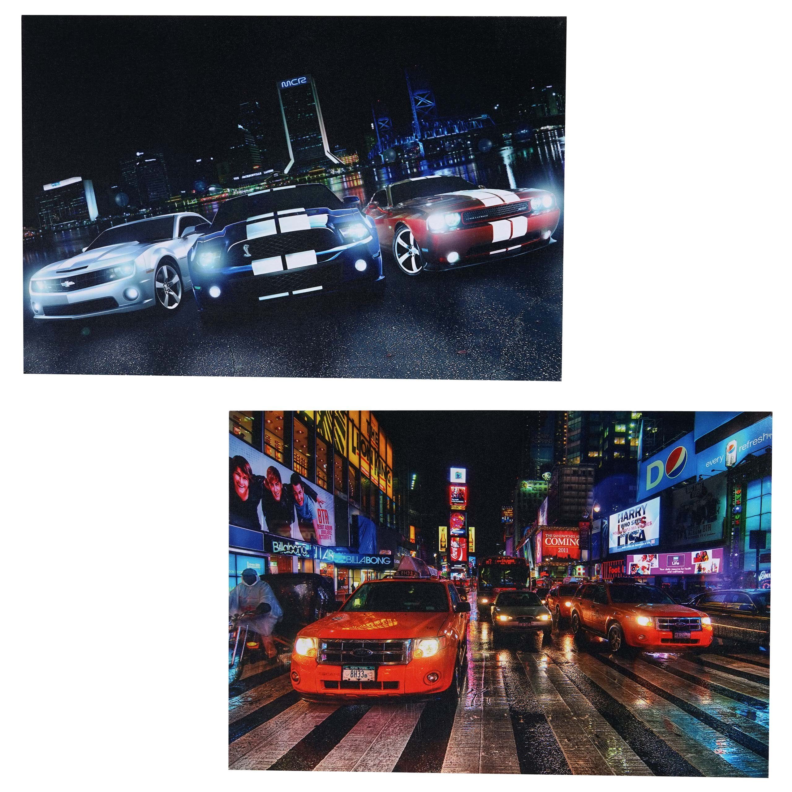 MCW LED-Bild LED-Bild-T-2, Cars (Set), Mit Timer, Leuchtbild, Ein-/Ausschal günstig online kaufen