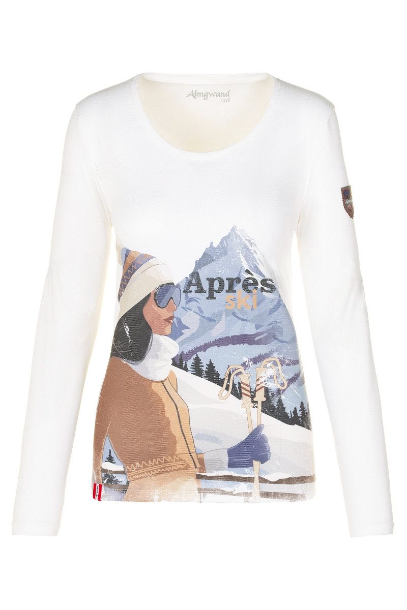 Almgwand Outdoorbluse Longsleeve Damen - TURMSTEIGALM - weiss
