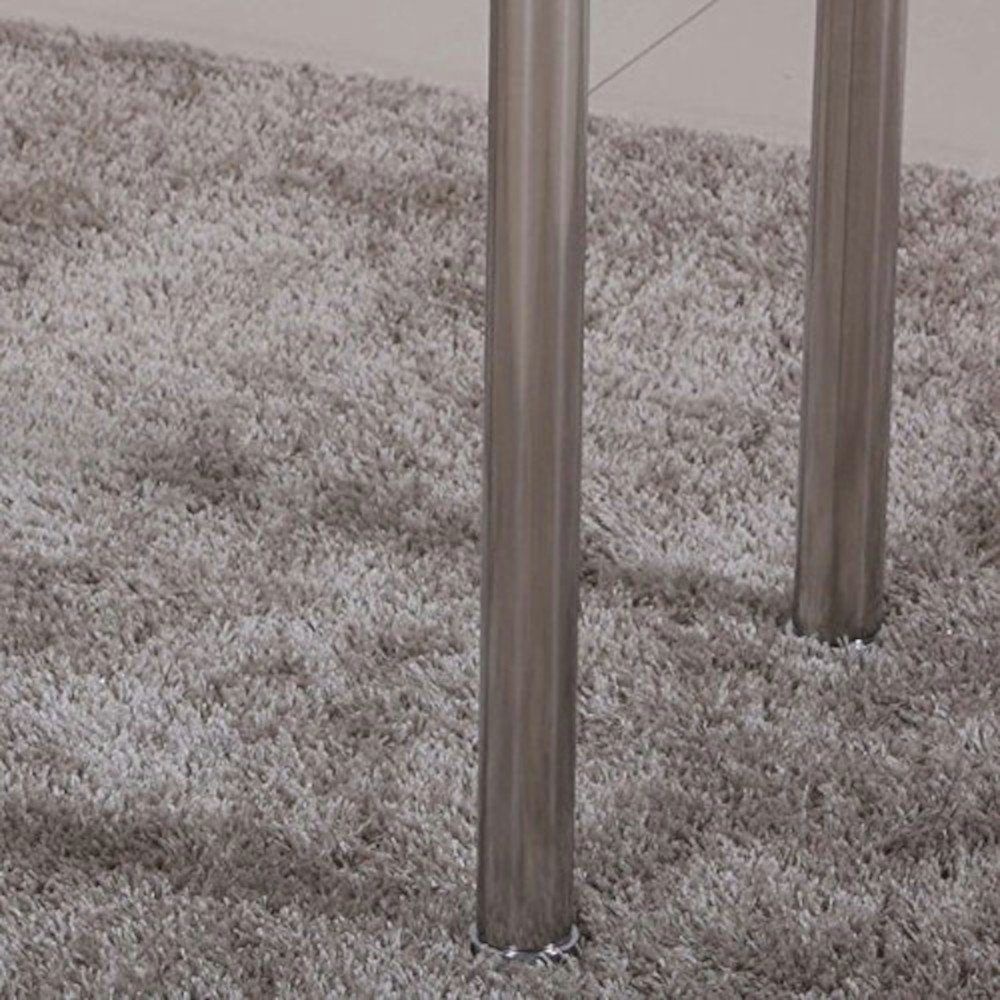 HOOZ Esstisch aus Glas mit 6 mm Sicherheitsglas & Facettenschliff 90 x 60 x 75cm (Glastisch, 1-St., zusätzlicher Stauraum), satinierte Ablagefläche – Bild 4 von 4