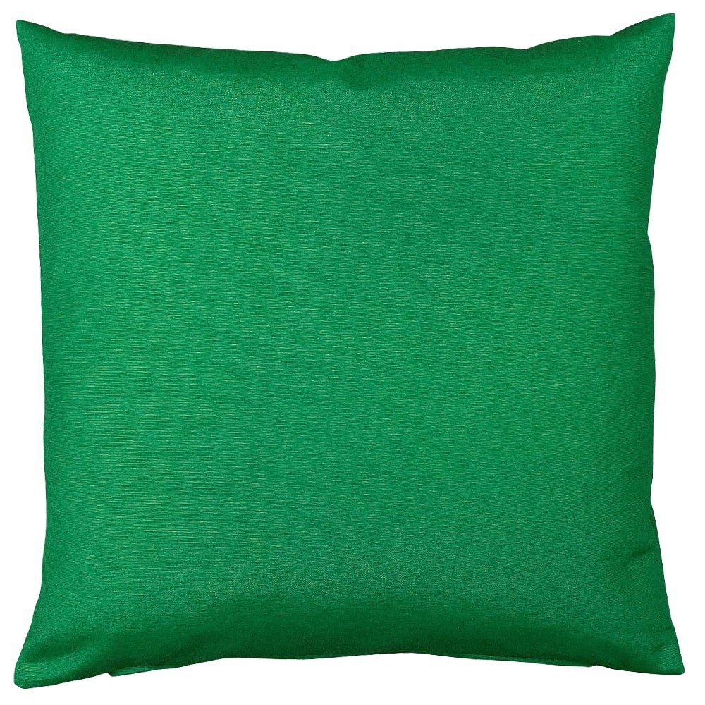 INGRID uni HOBBY HOME (1 Kissenhülle cm, Kissenbezüge & matches21 Stück) einfarbig 40x40 grasgrün