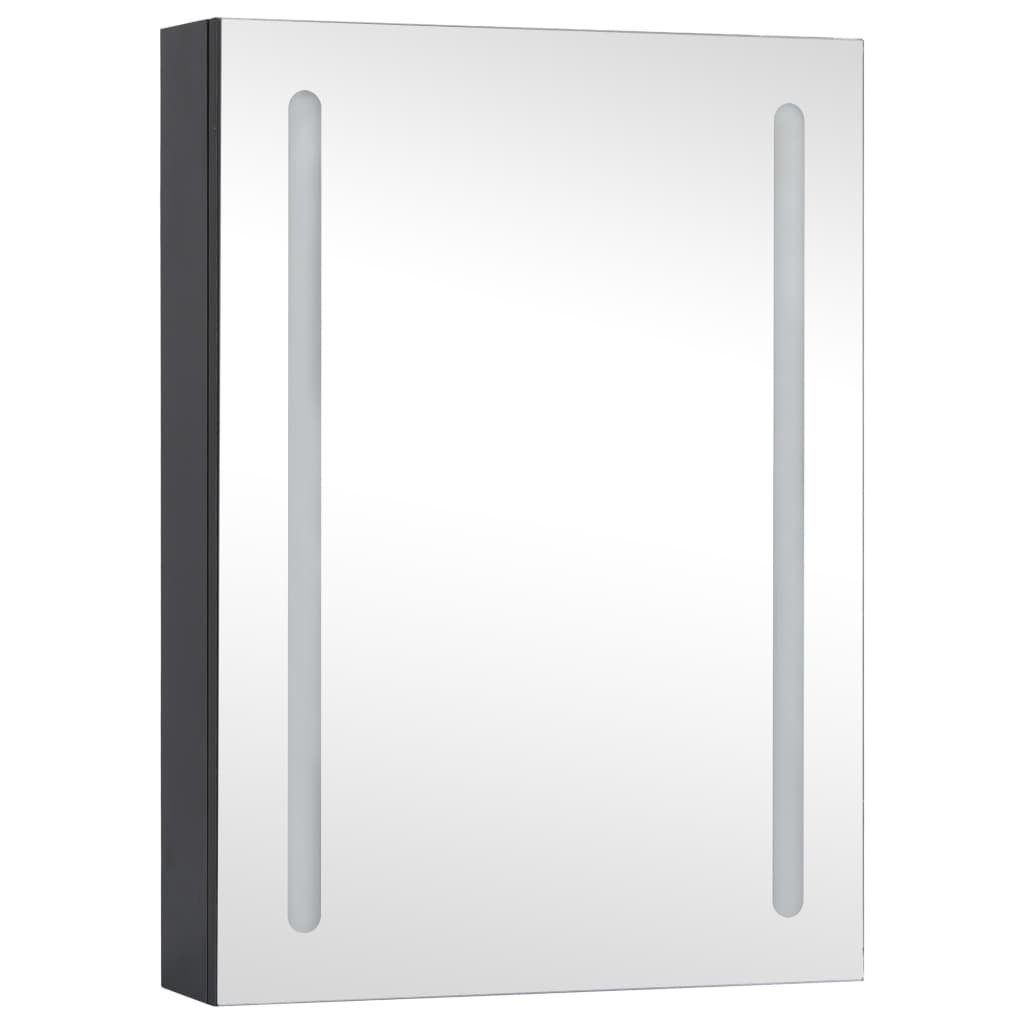 vidaXL Spiegel LED Bad Spiegelschrank 50x13x70 cm Badezimmer LED-Beleuchtung Spiegel