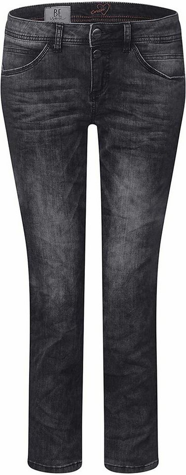 STREET ONE Straight-Jeans schwarz slim fit (1-tlg)