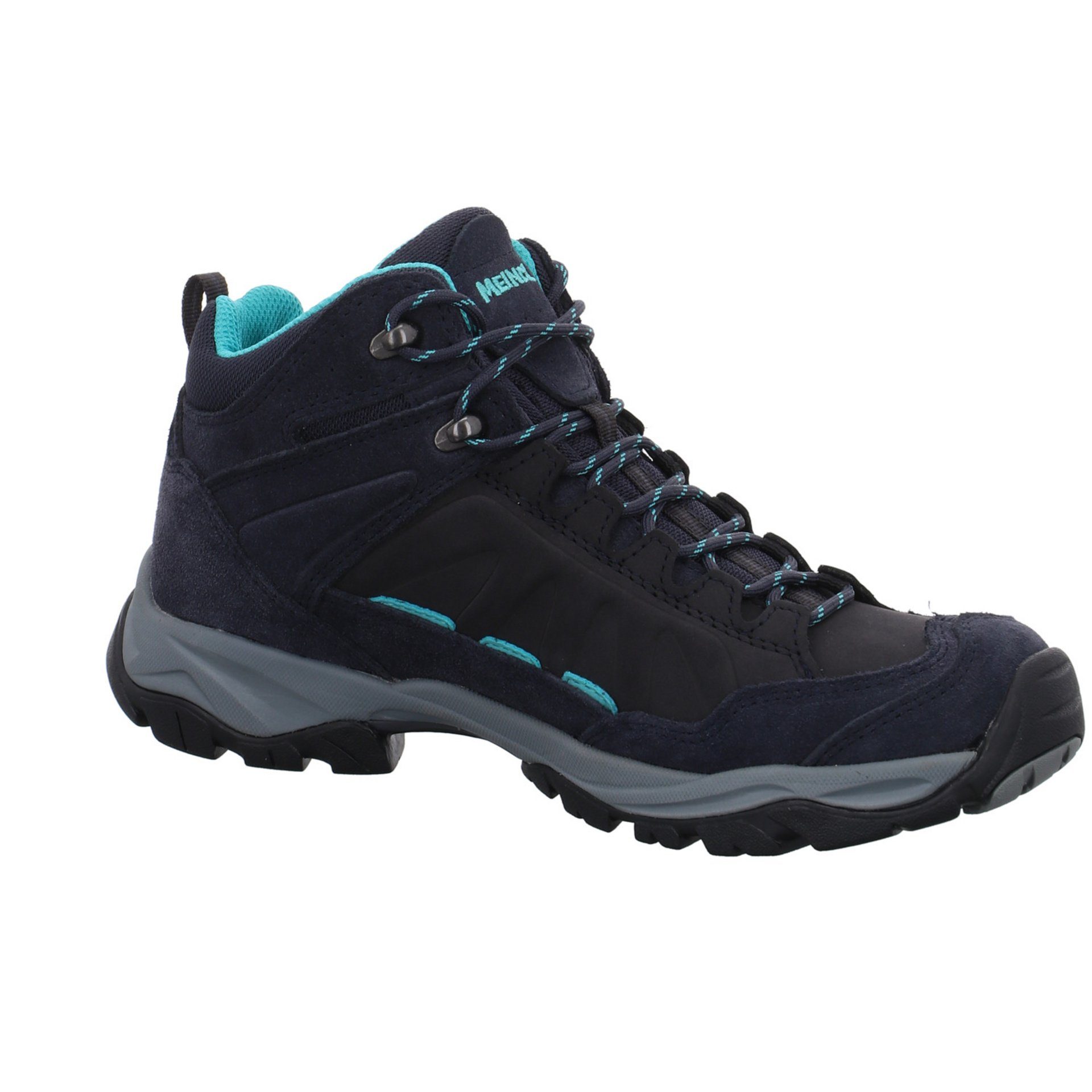 Damen Nebraska Lady Meindl GTX Schuhe Outdoor NACHTBLAU/GR??N Outdoorschuh Mid Glattleder