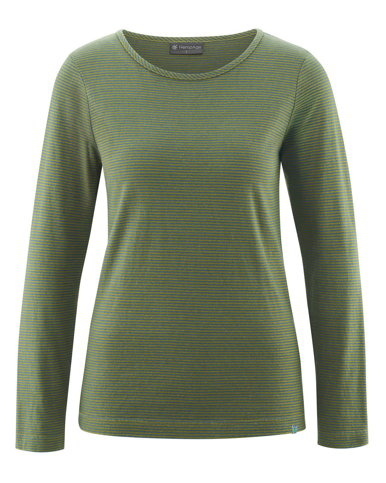 Langarmshirt Gestreiftes Damen Langarmshirt aus Hanf/Biobaumwolle Normal Fit
