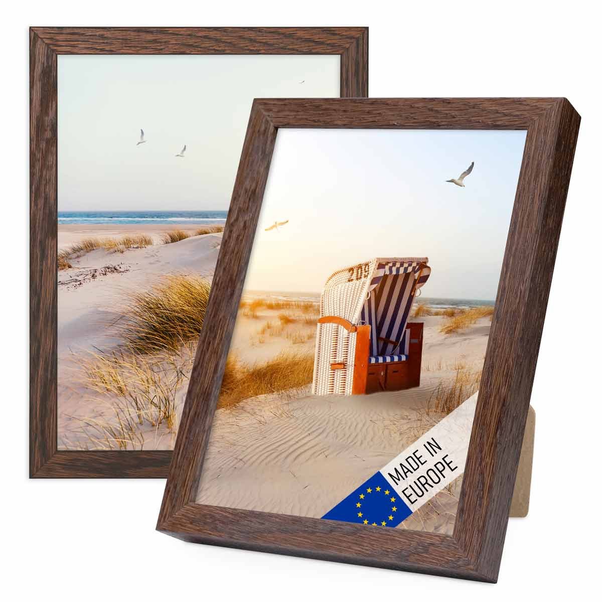 PHOTOLINI Bilderrahmen 2er Set Massivholz-Rahmen Modern günstig online kaufen
