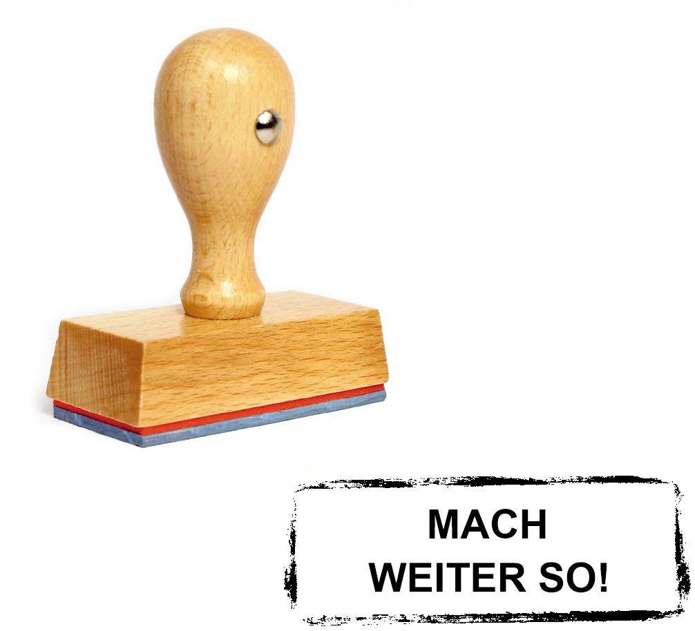 Dekolando Stempel Lehrerstempel Schule MACH WEITER SO