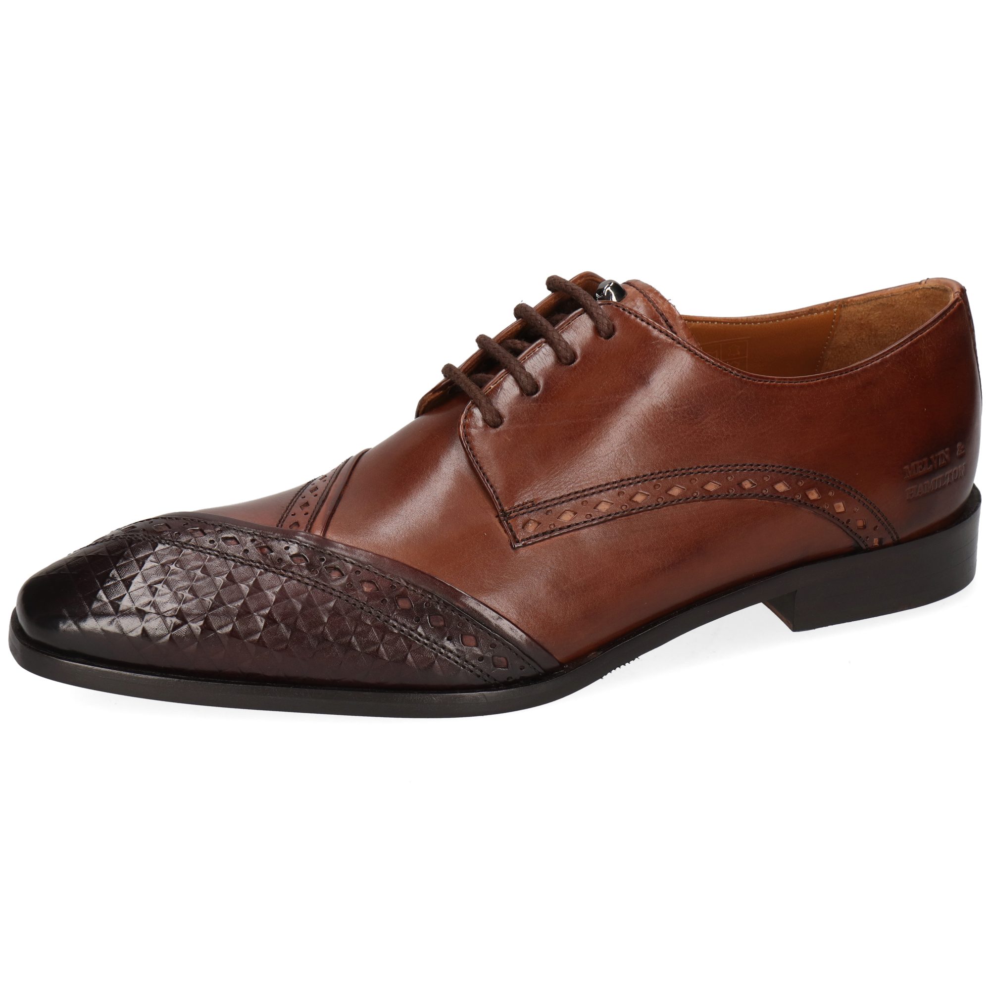 Melvin & Hamilton Elvis 94 Leder-Derby Schuhe für Herren Schnürschuh Flache Absätze, Echtes Leder, Vegetabile Gerbung