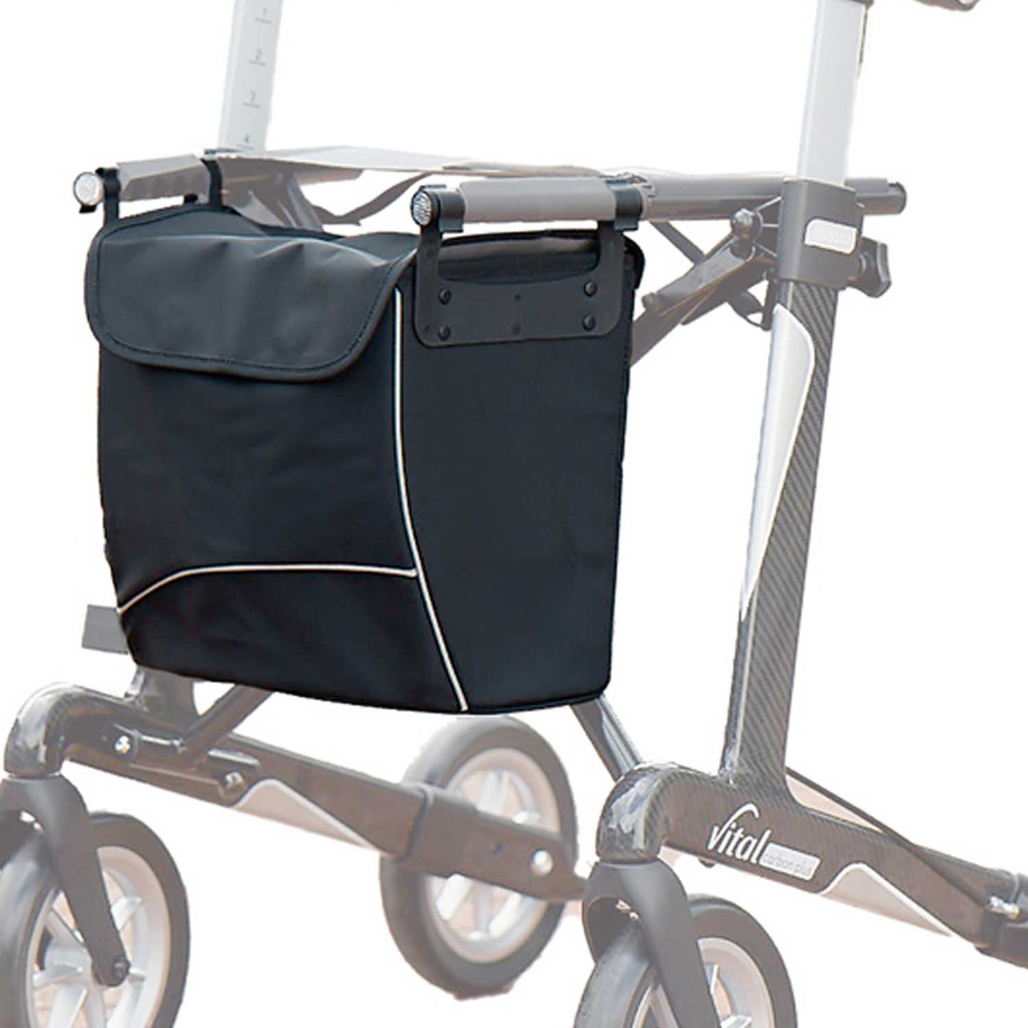 RUSSKA Rollator Tasche mit Magnetverschluss Schwarz