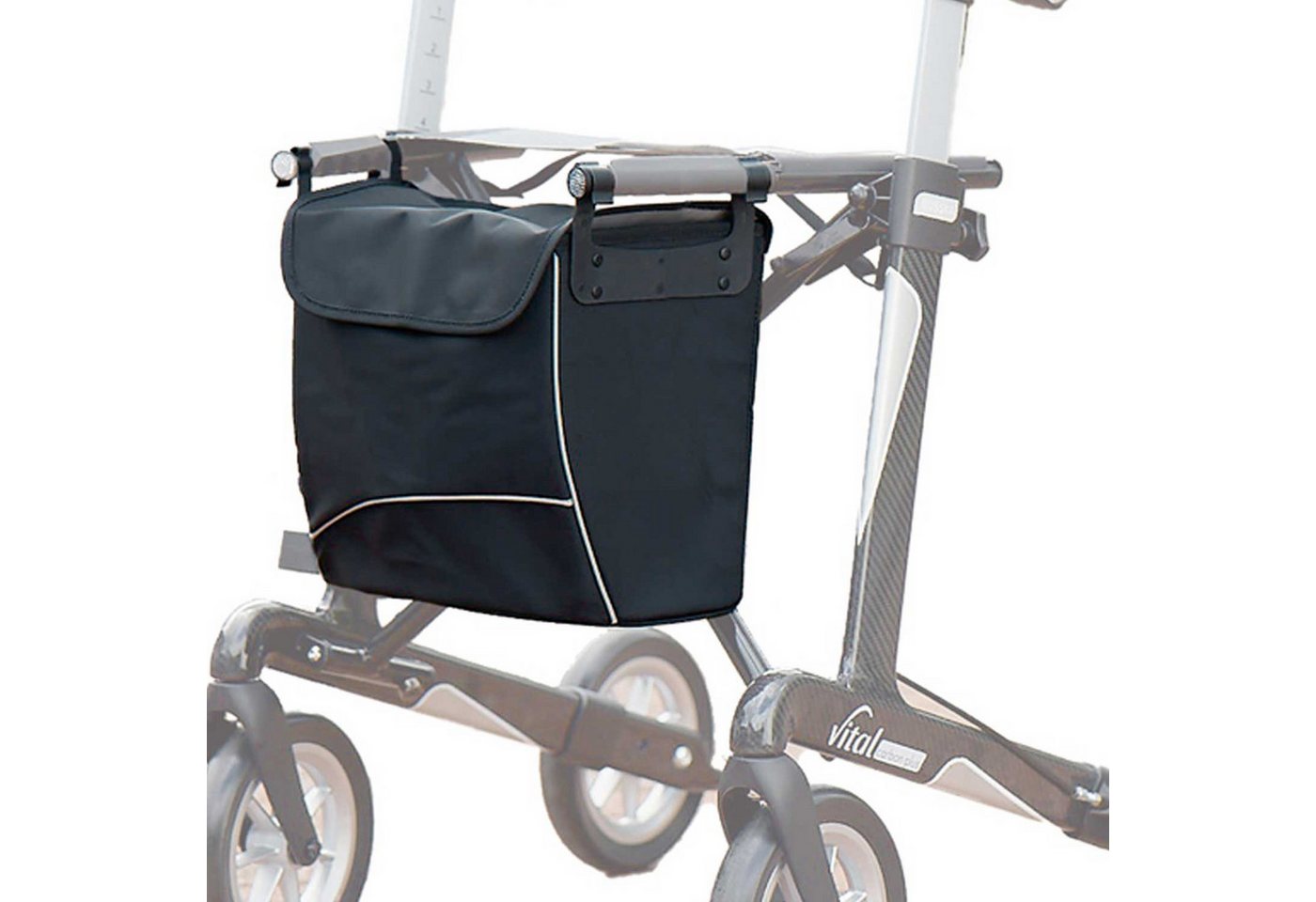 RUSSKA Rollstuhltasche Tasche mit Magnetverschluss Schwarz (1-tlg., 1 Tasche), Magnetverschluss