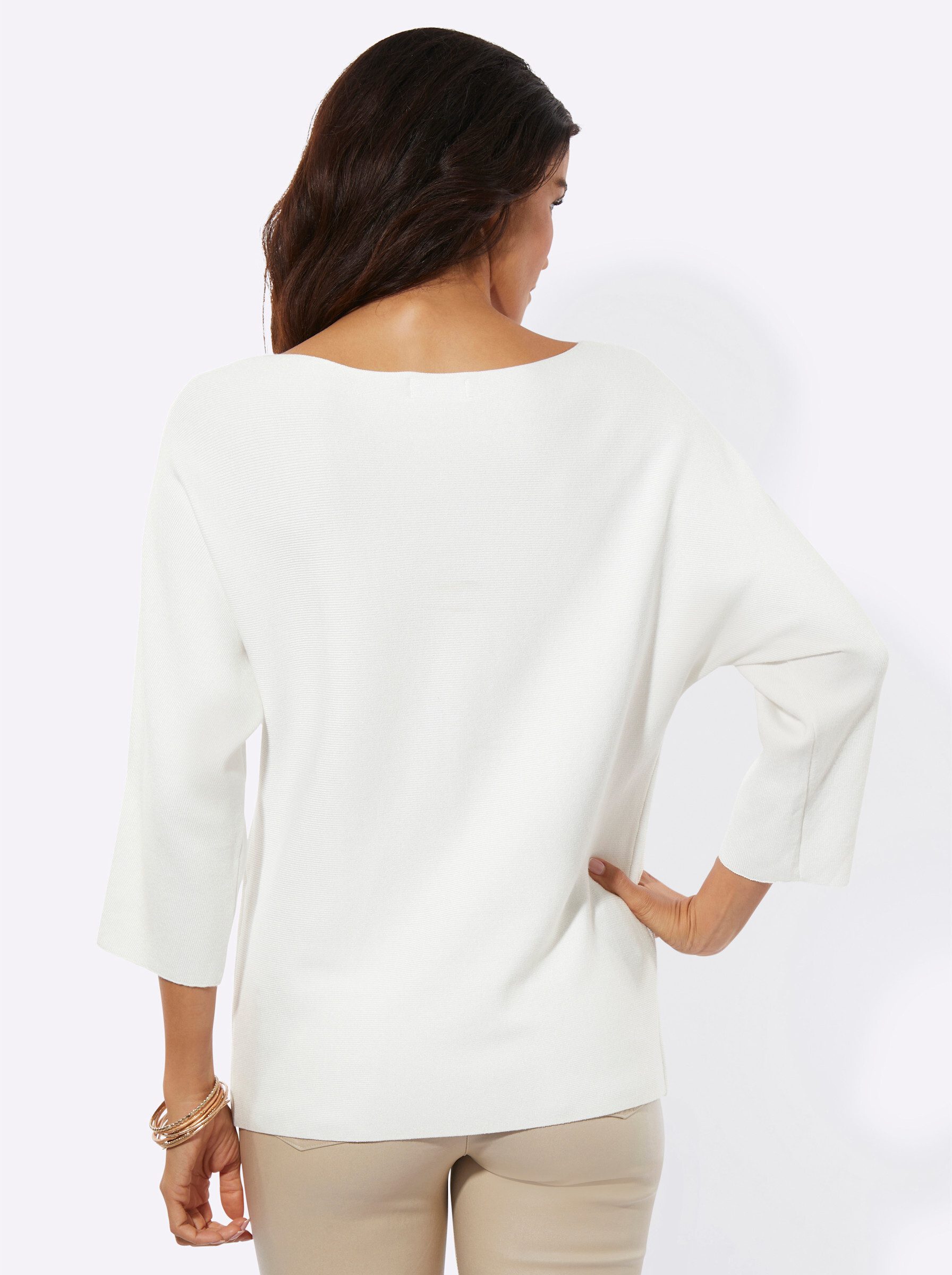 creation L Strickpullover Lyocell-Viskose-Pullover 3/4-Arm