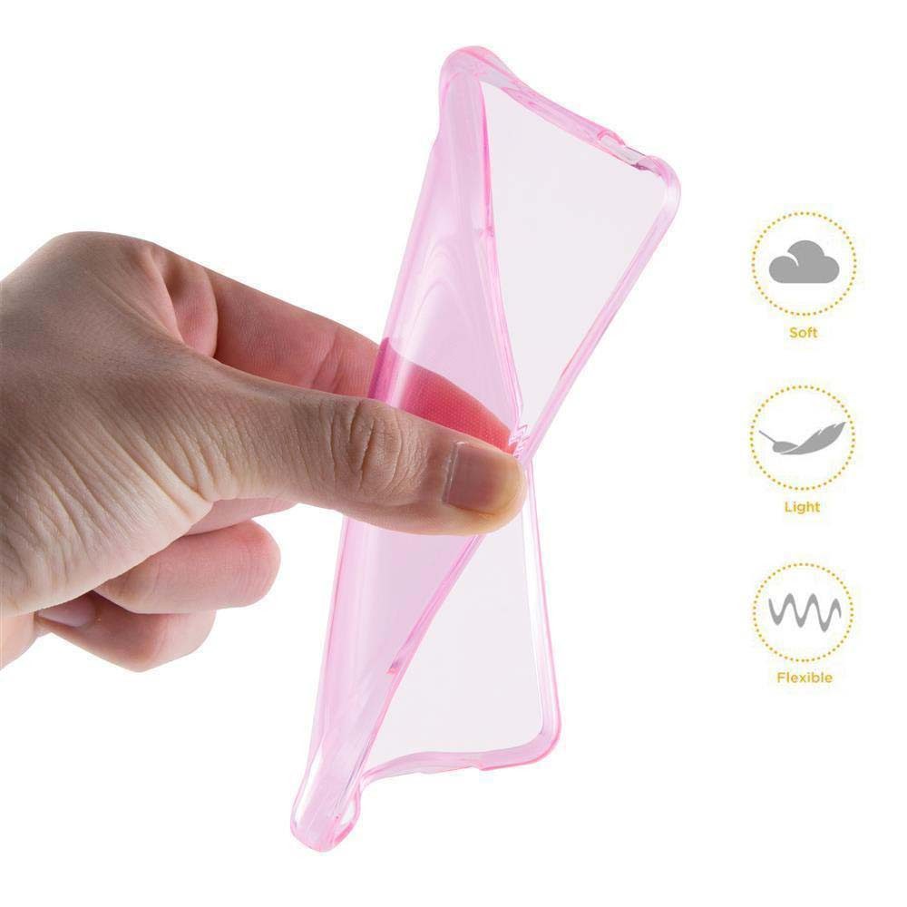 Cadorabo Handyhülle für Samsung Galaxy A8 2018 Hülle Samsung Galaxy A8 2018, Hülle TPU Silikon Handy Schutzhülle Slim Transparent Case Cover