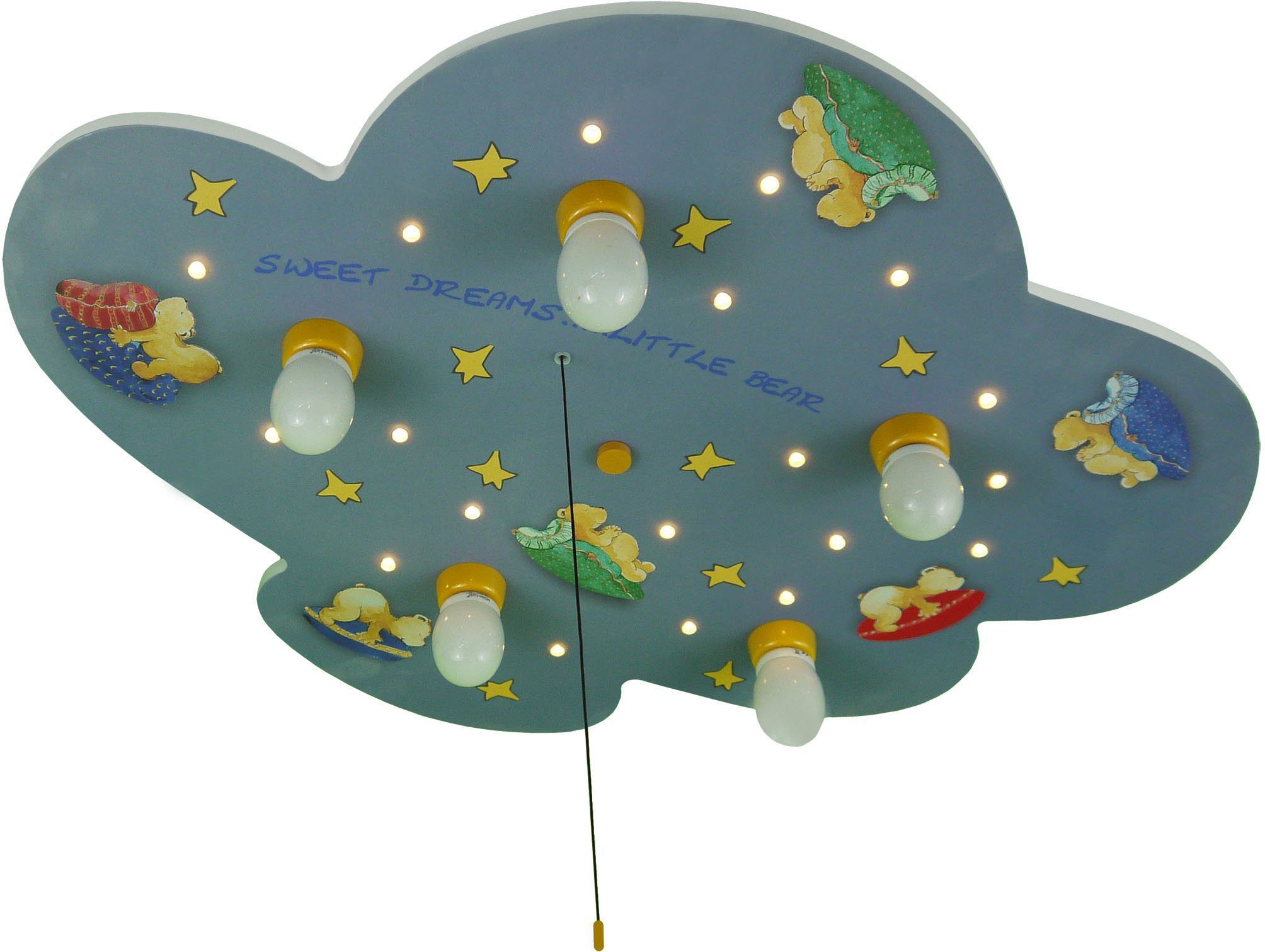 niermann Deckenleuchte Wolke Bärchen, Kinderzimmer, Kinderlampe