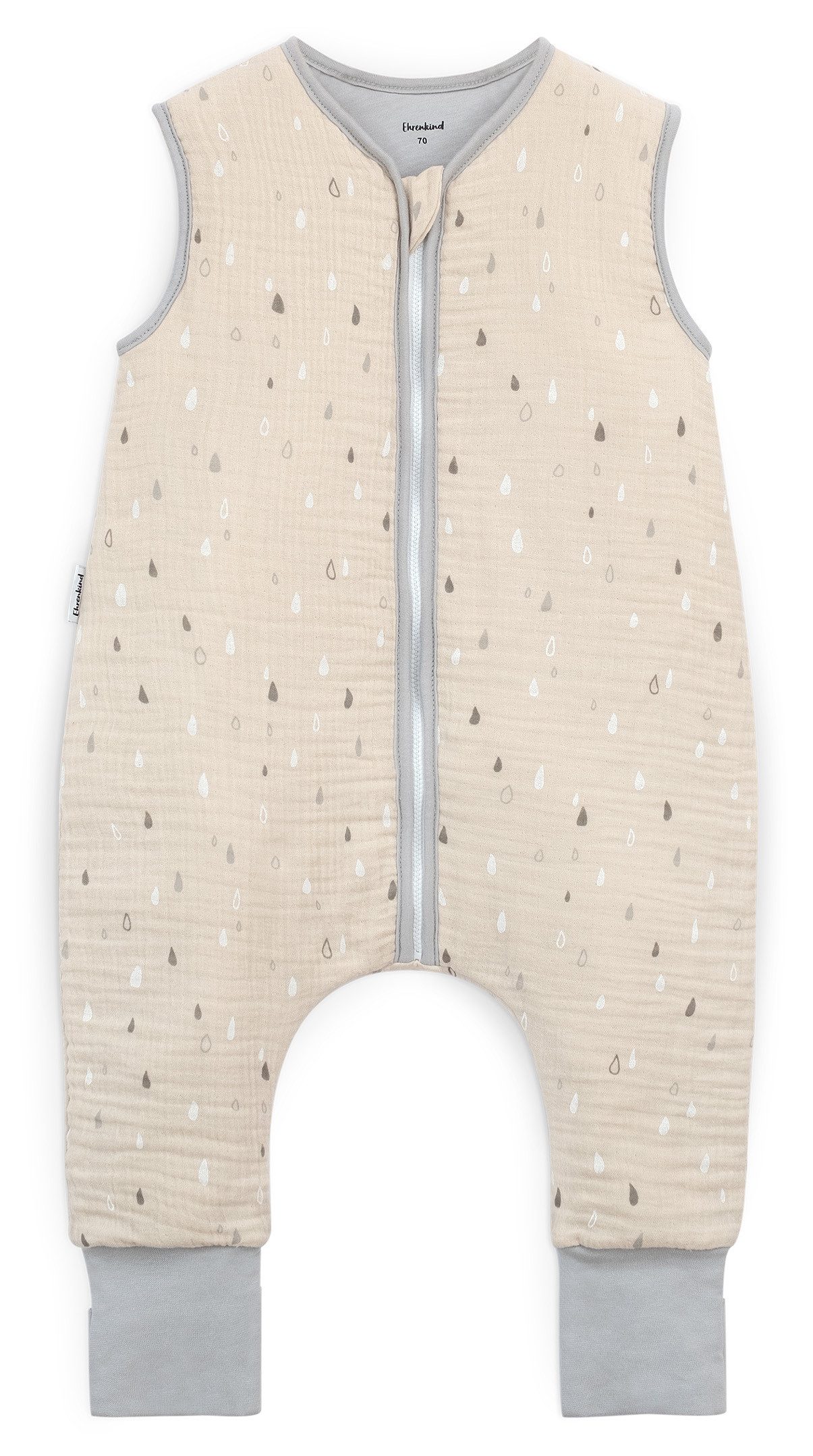 Ehrenkind Babyschlafsack Musselin Schlafsack mit Füßen 2.5 TOG (Ganzjahres-Schlafsack mit Beinen, Mehr Bewegungsfreiheit zu jeder Jahreszeit), Schlafsack Baby, 100% hochwertige Bio-Baumwolle