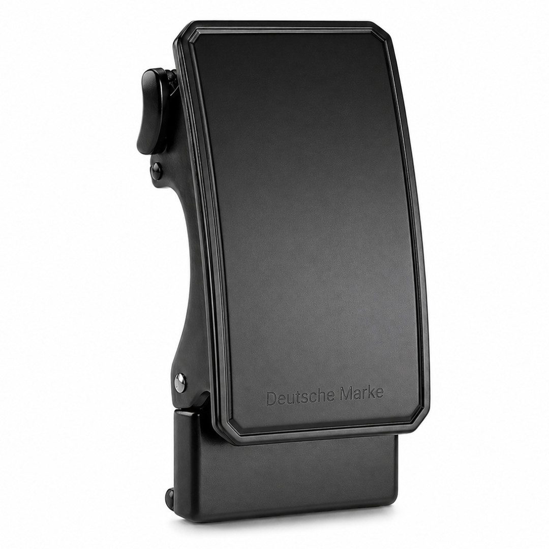 ZUKUNFTSENKEL Gürtelschnalle Automatik Gürtel Schnalle Herren Schwarz (für Nylon Stoff & Leder Gürtel, 1-St., Wechselschnalle stufenlos verstellbar) Edle Ratschenschnalle aus Metall für 38 mm