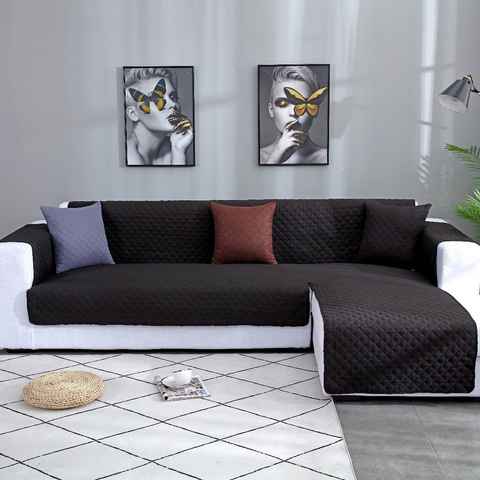 Ecksofahusse Sofabezug Sofaschoner Sofahusse für L-Form-Sofa 3 Farbe, DTC GmbH